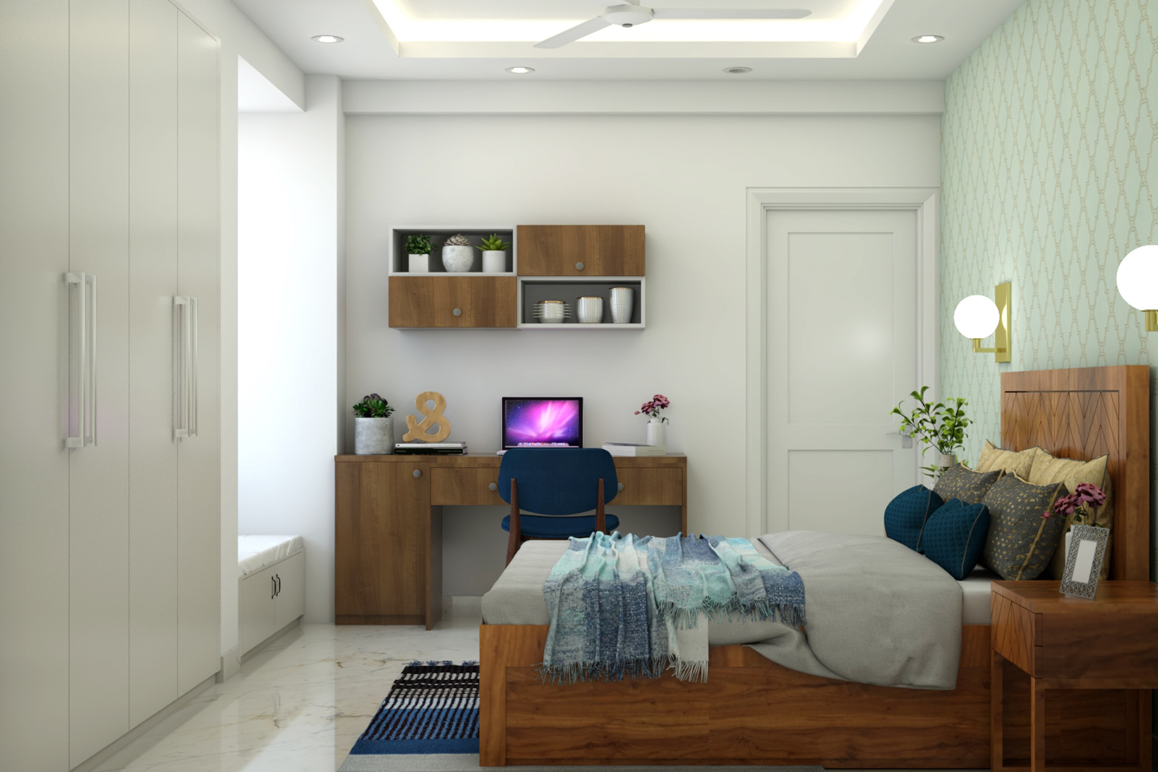 Modern Spacious Bedroom - Livspace