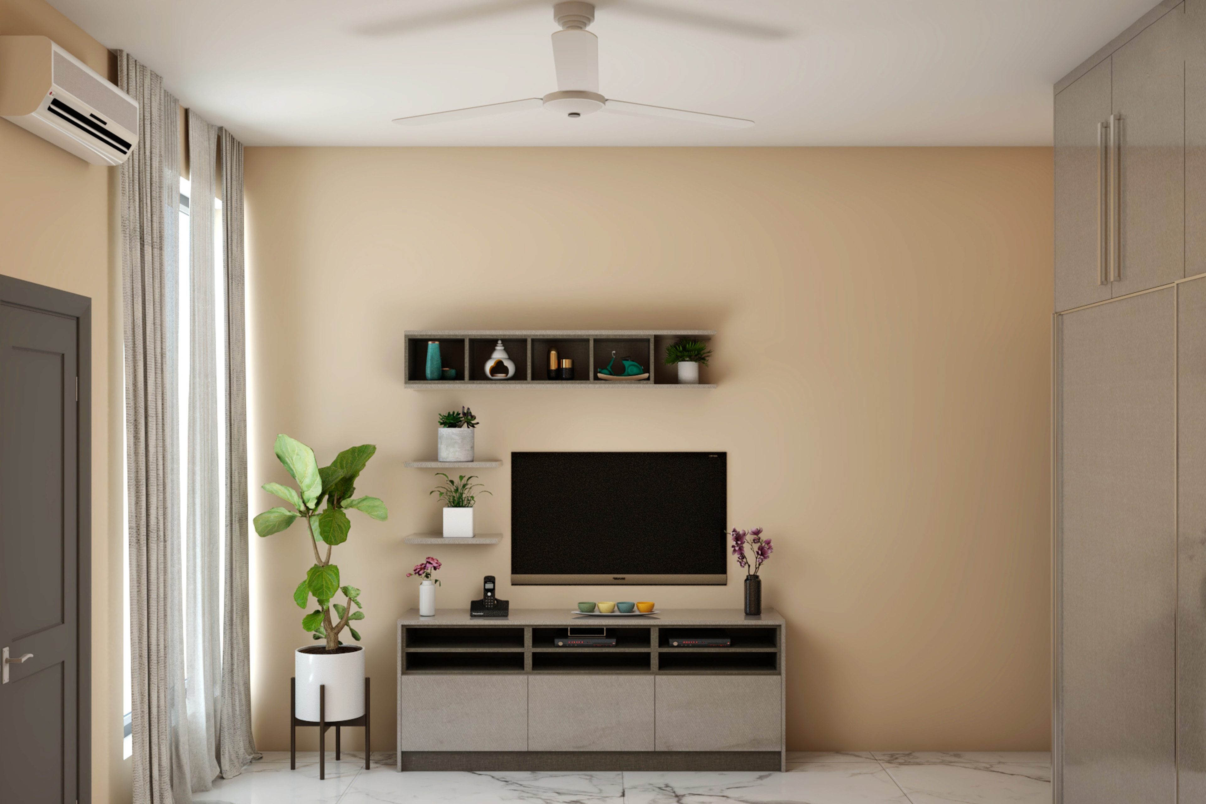 Convenient Modern Styled Spacious Master Bedroom