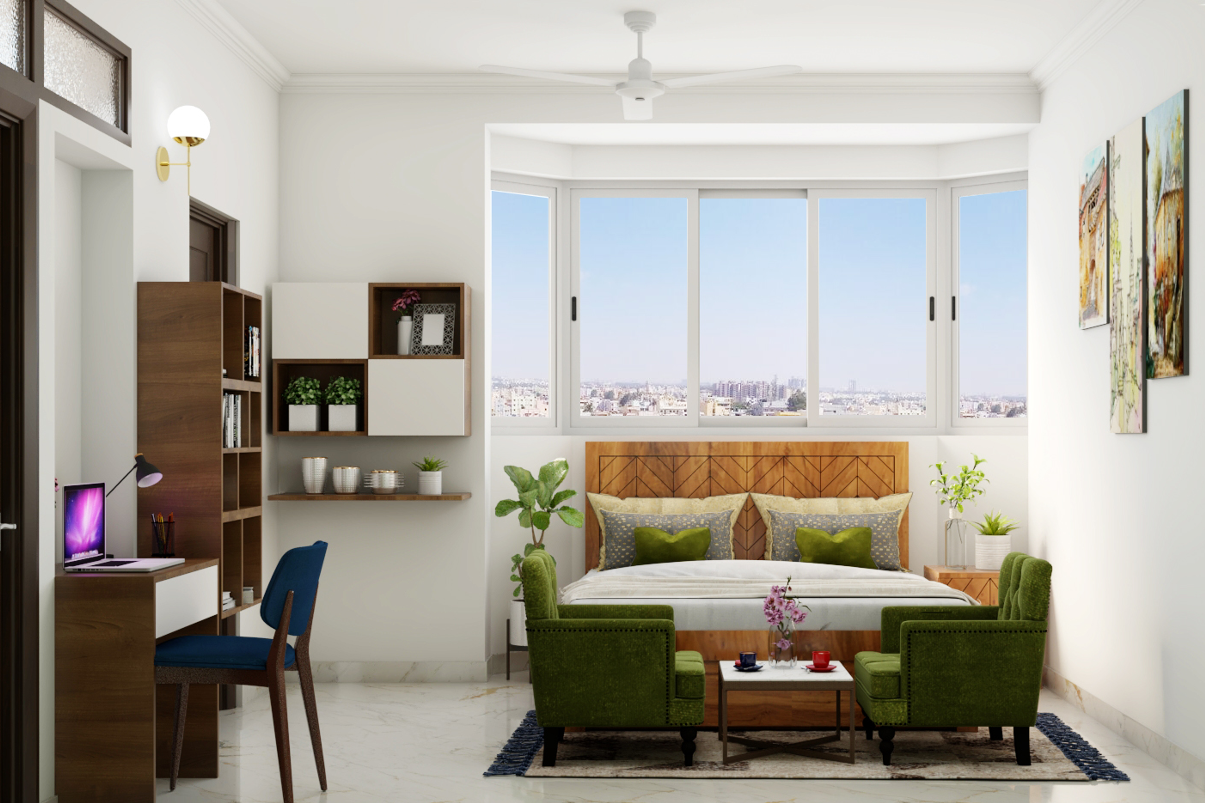 Modern Style Spacious Master Bedroom