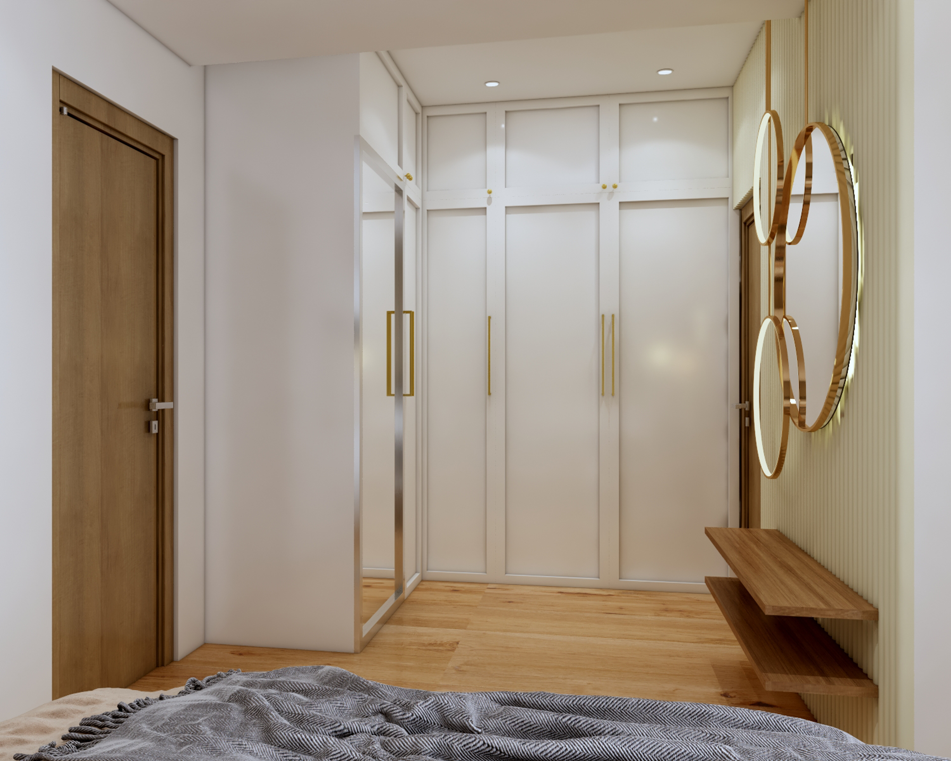 Compact Contemporary Master Bedroom - Livspace