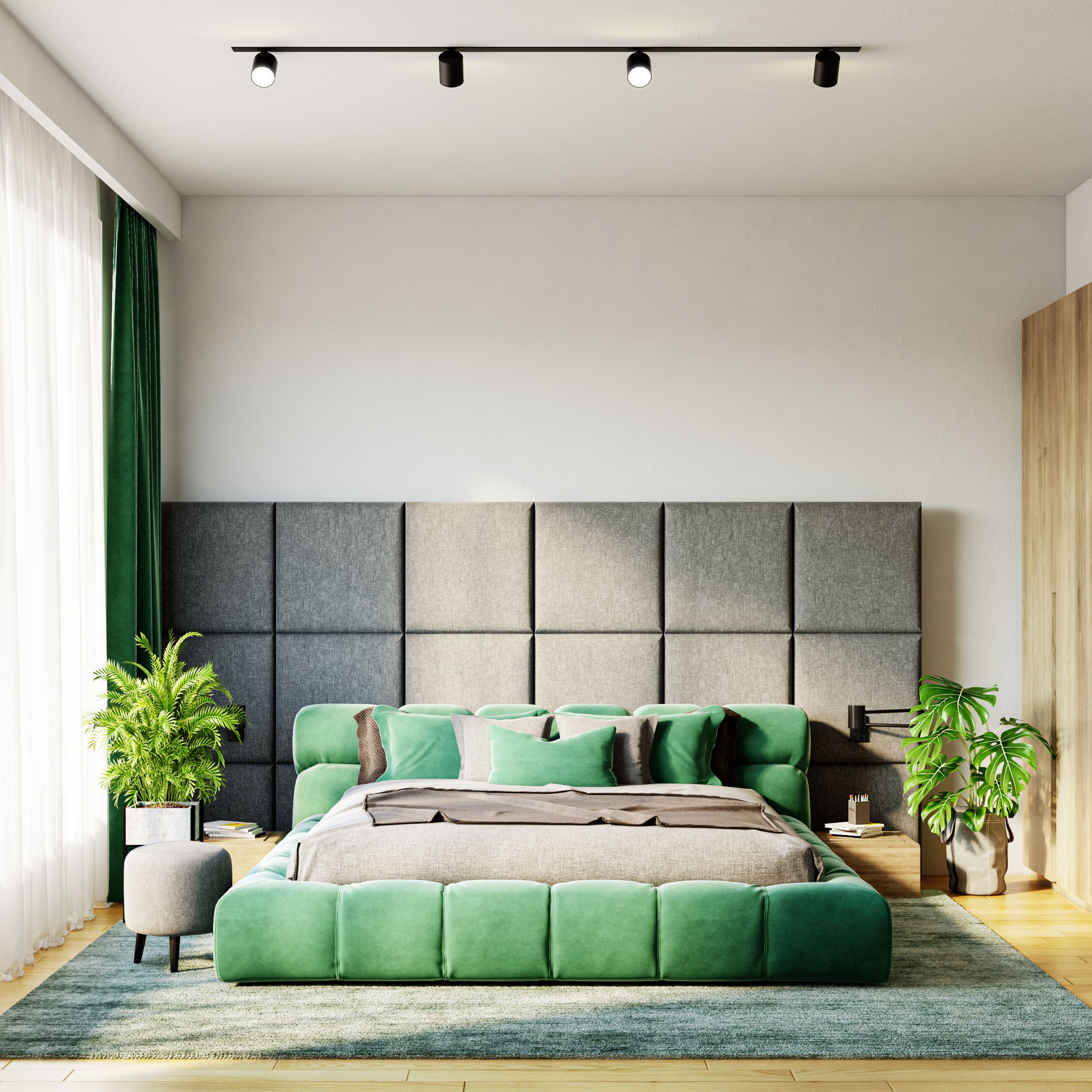 Convenient Minimal Themed Spacious Master Bedroom