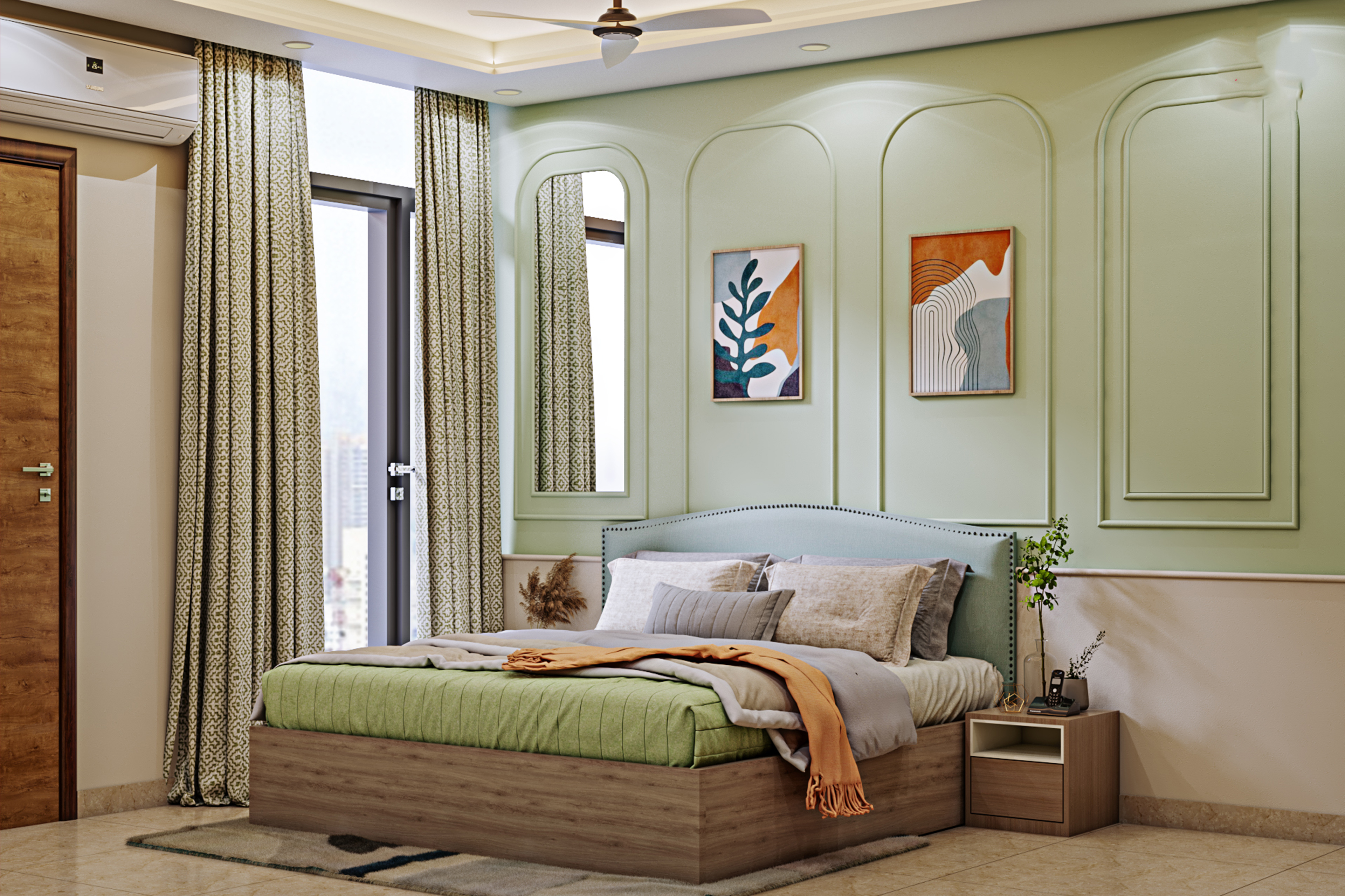 Modern Theme Spacious Master Bedroom