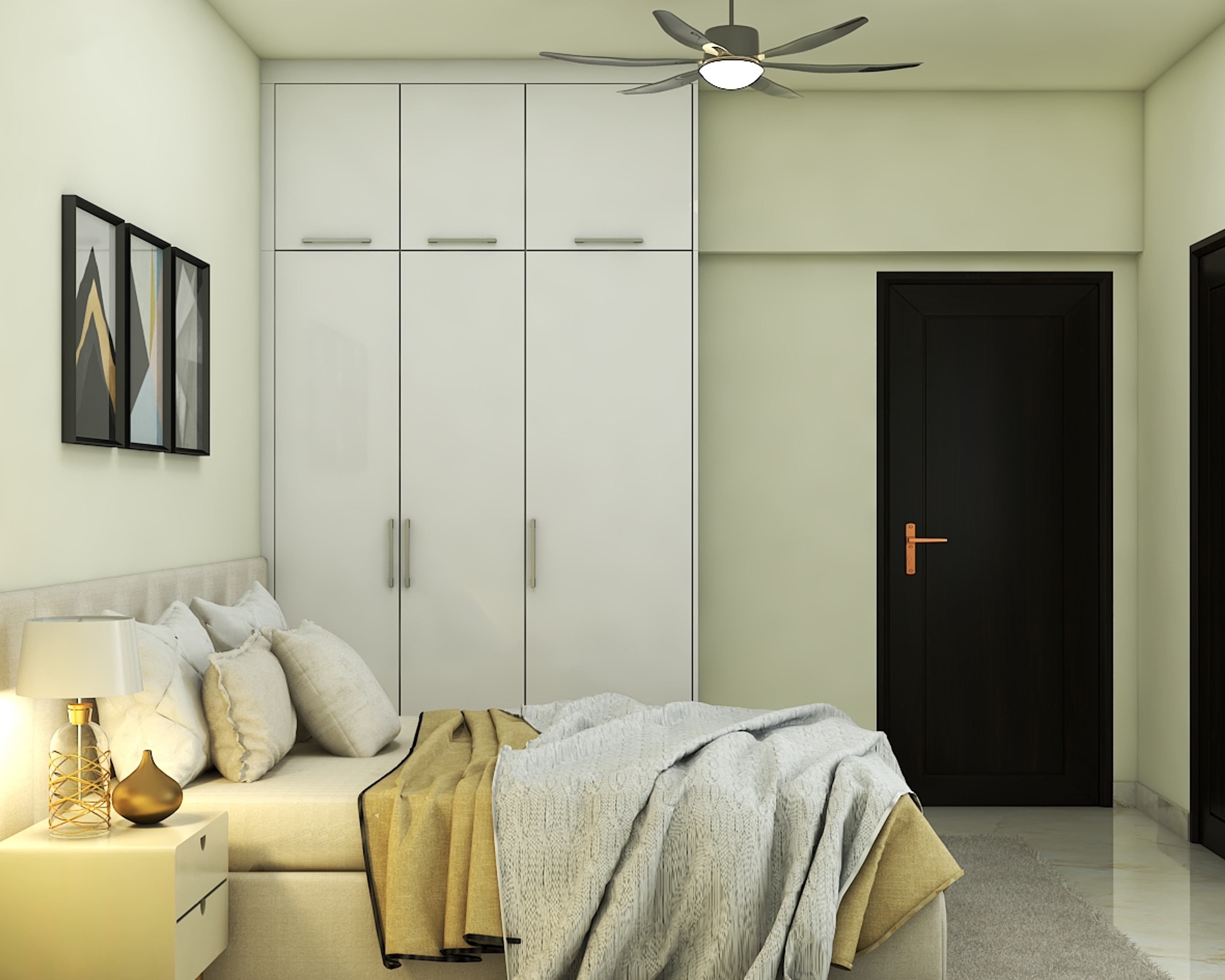 Modern Style Compact Master Bedroom