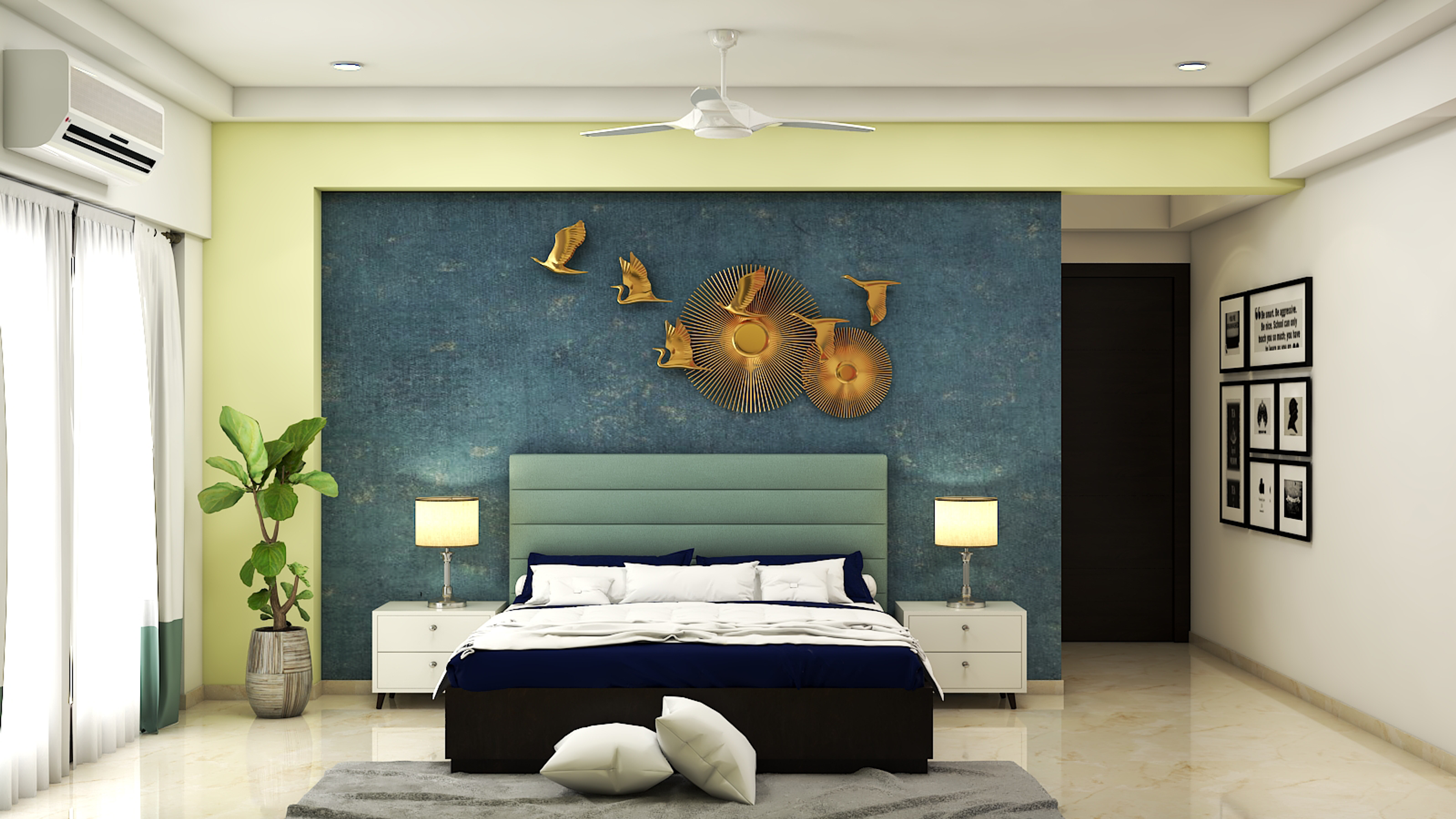 Spacious Contemporary Master Bedroom