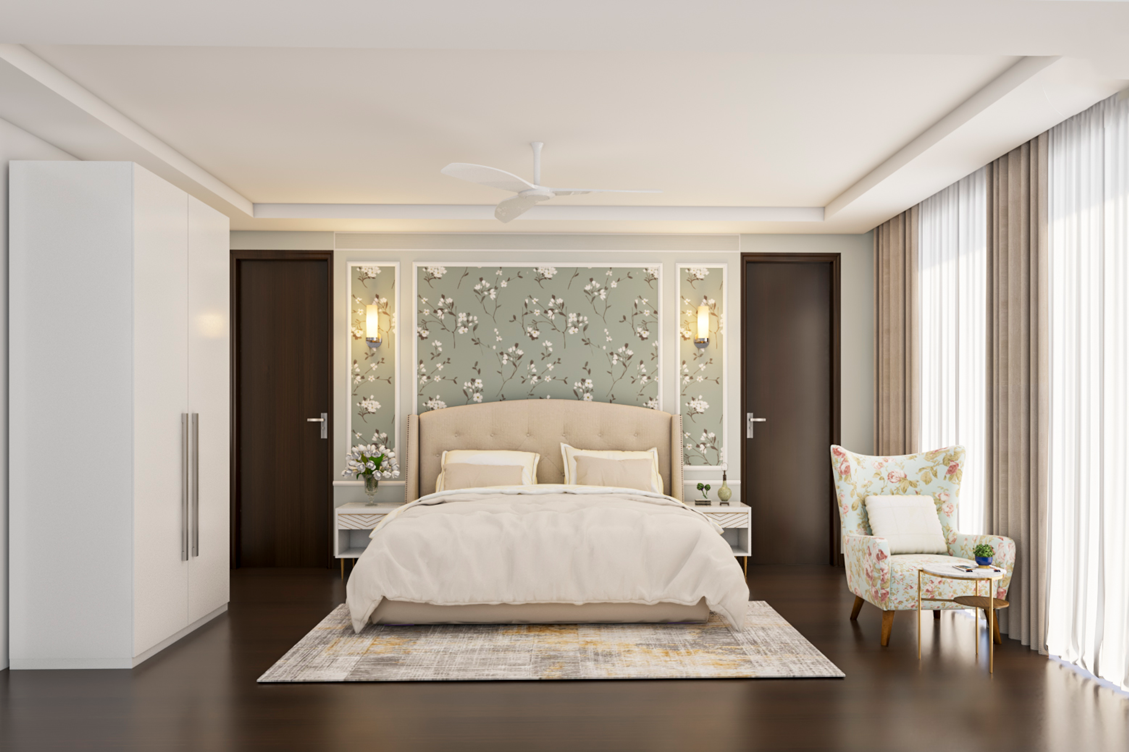 Spacious Modern Style Master Bedroom