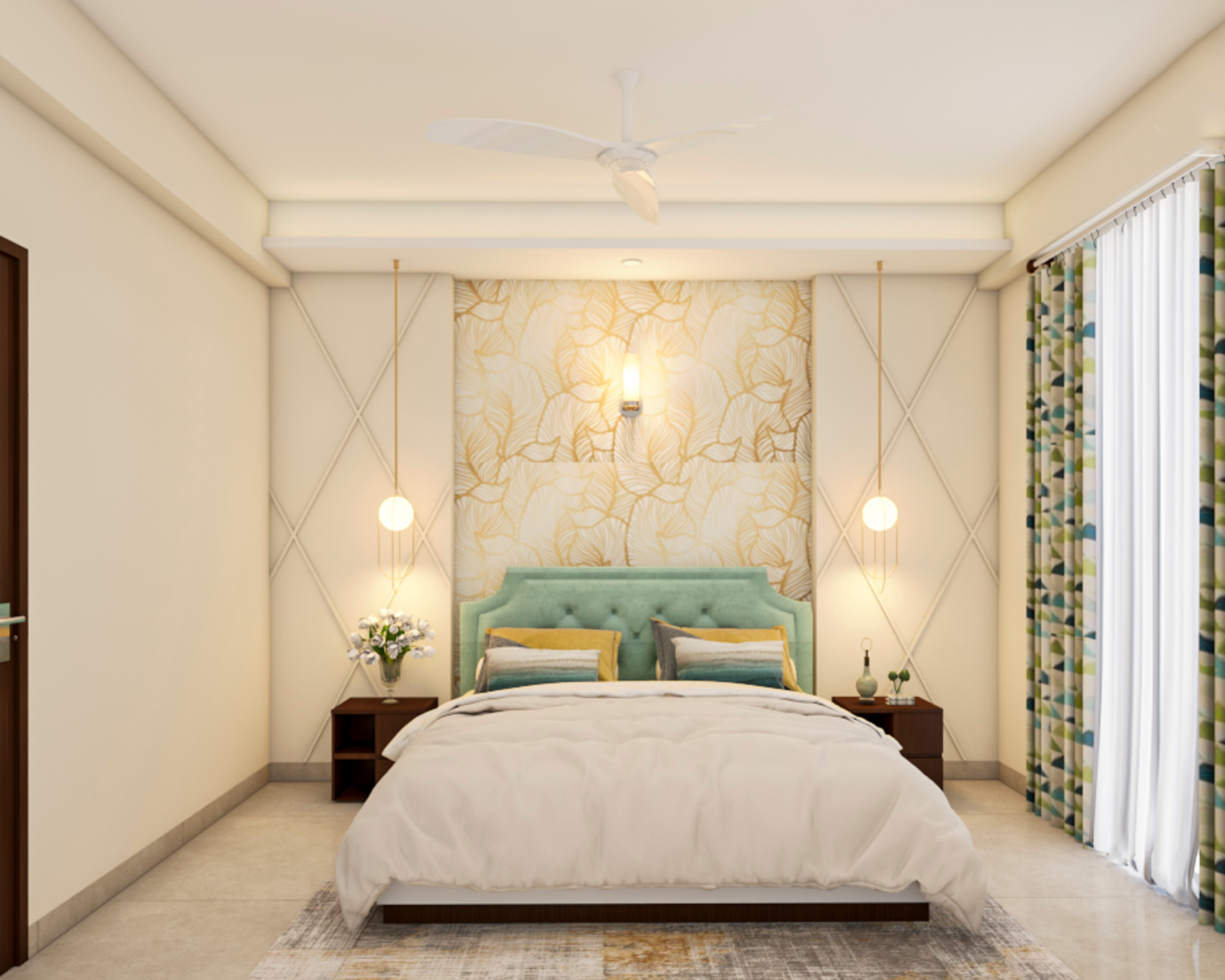 Spacious Modern Themed Master Bedroom