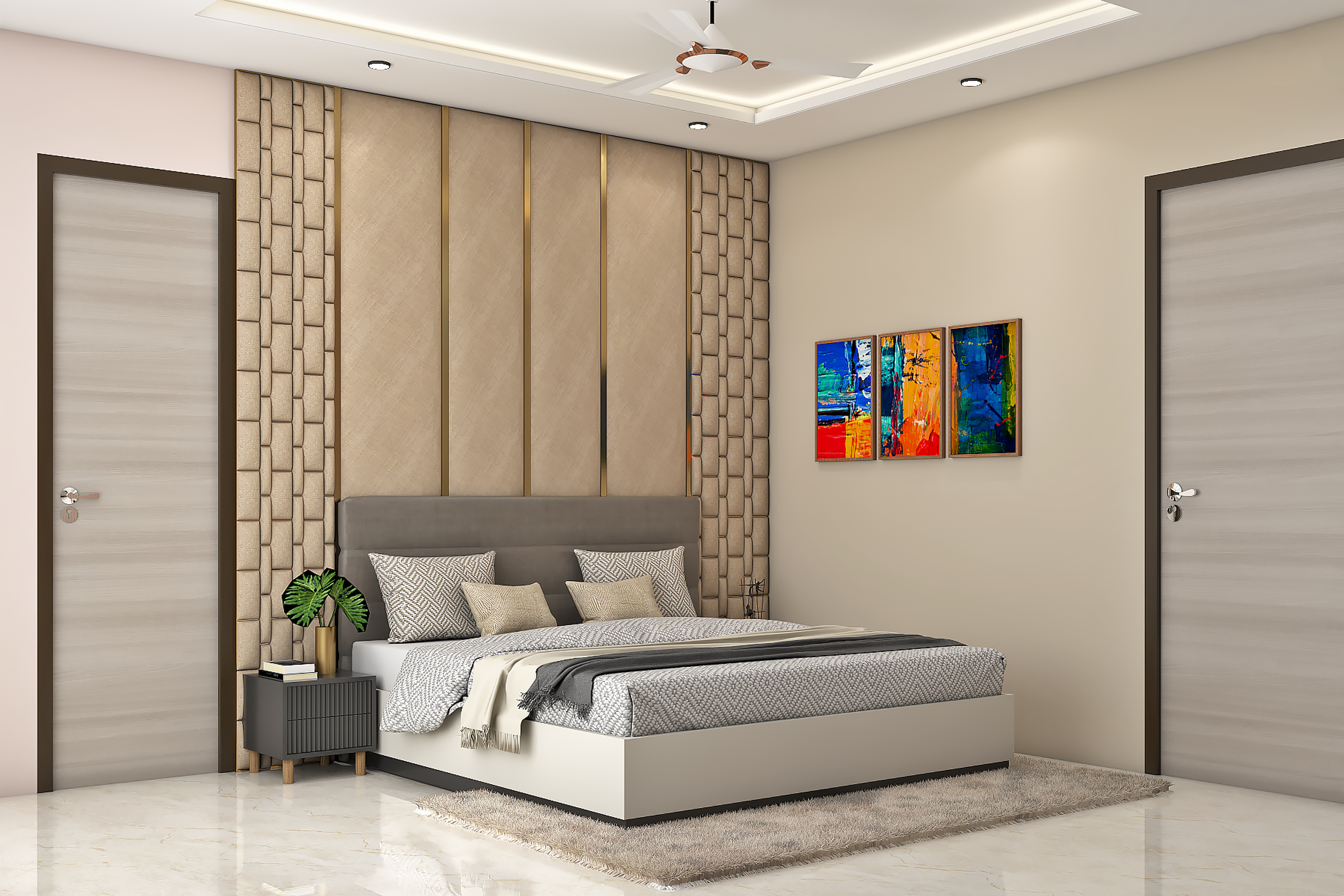 Modern Theme Spacious Master Bedroom