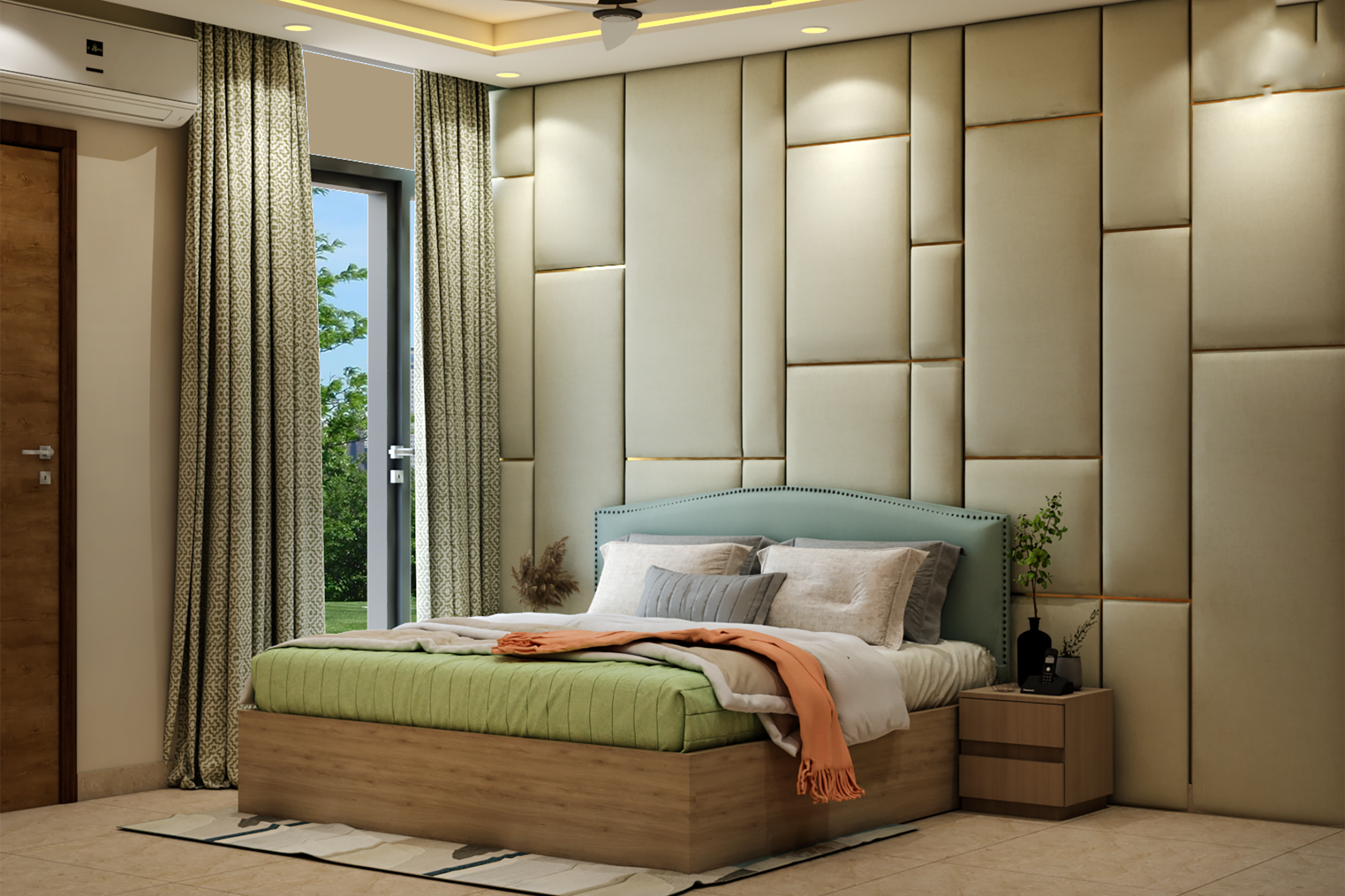 Contemporary Style Spacious Master Bedroom