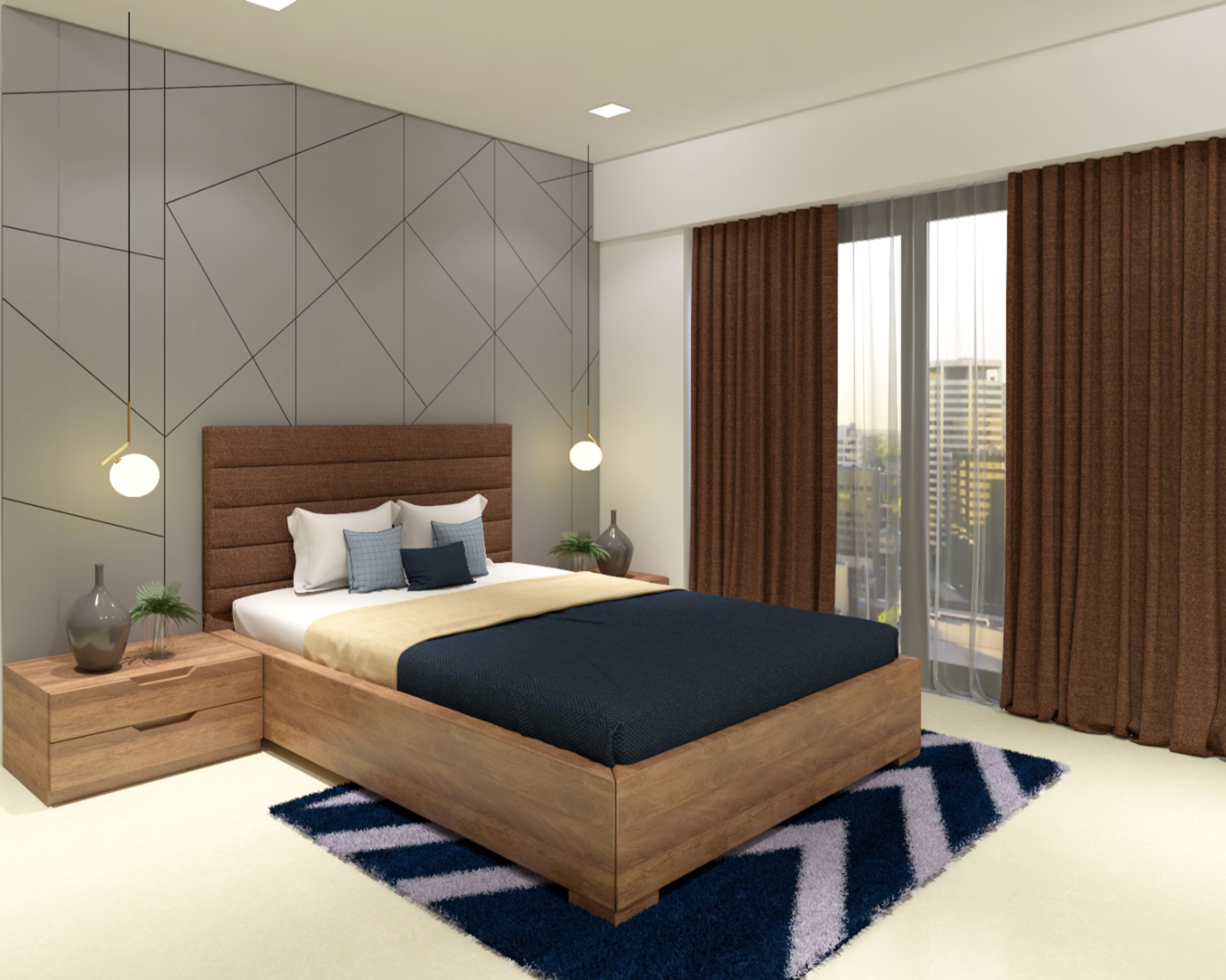 Contemporary Style Spacious Master Bedroom
