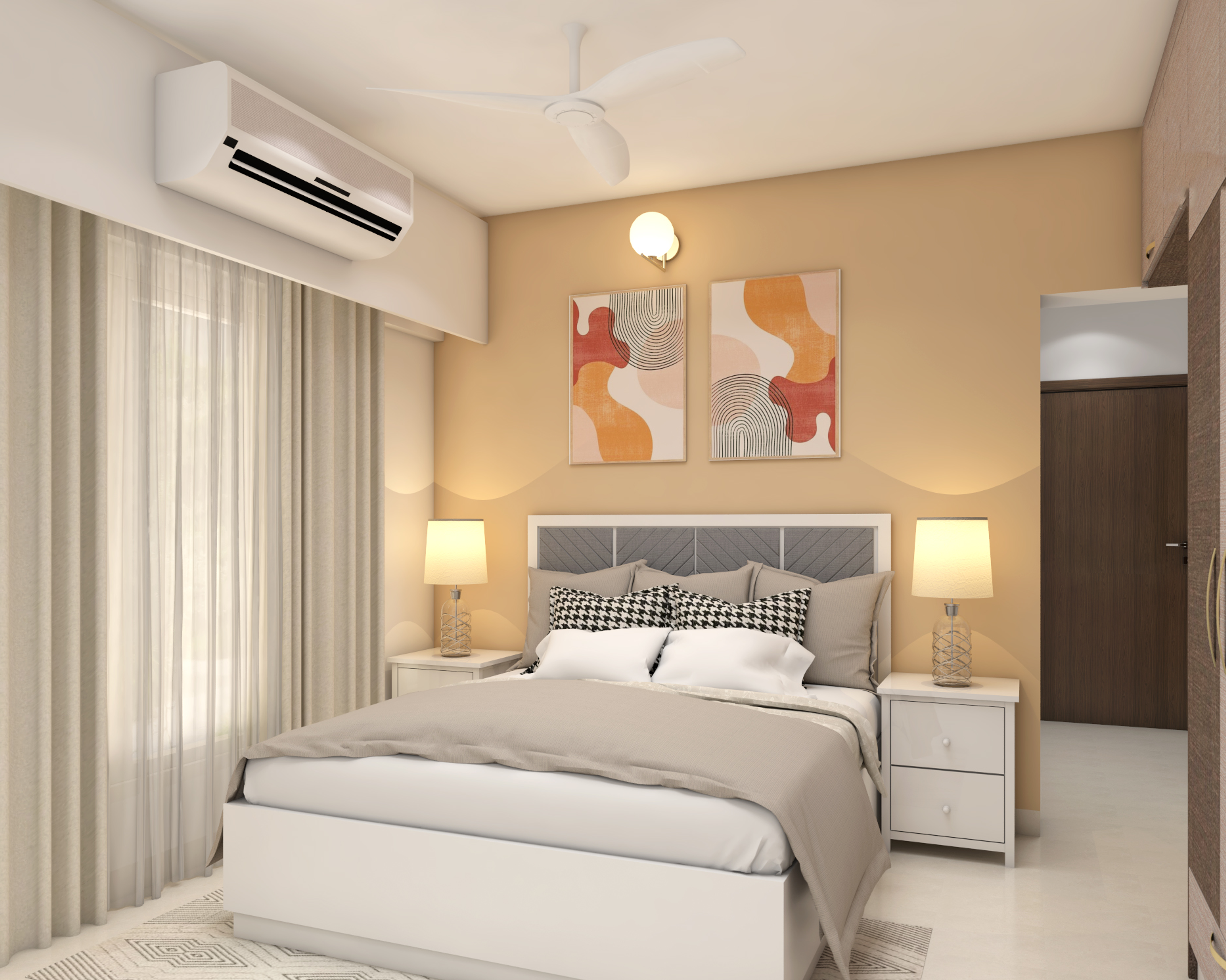 Modern Theme Spacious Master Bedroom