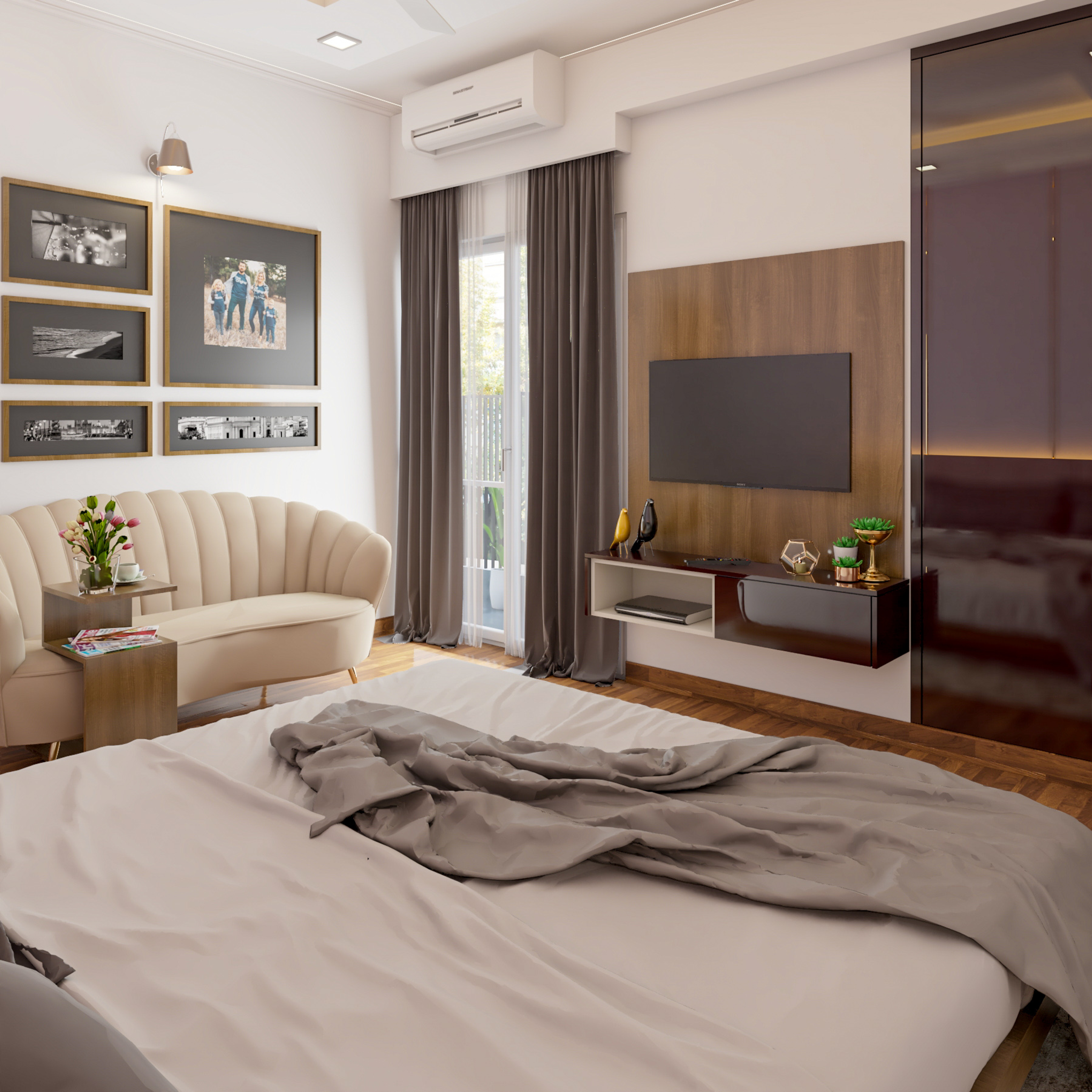 Modern Themed Spacious Master Bedroom