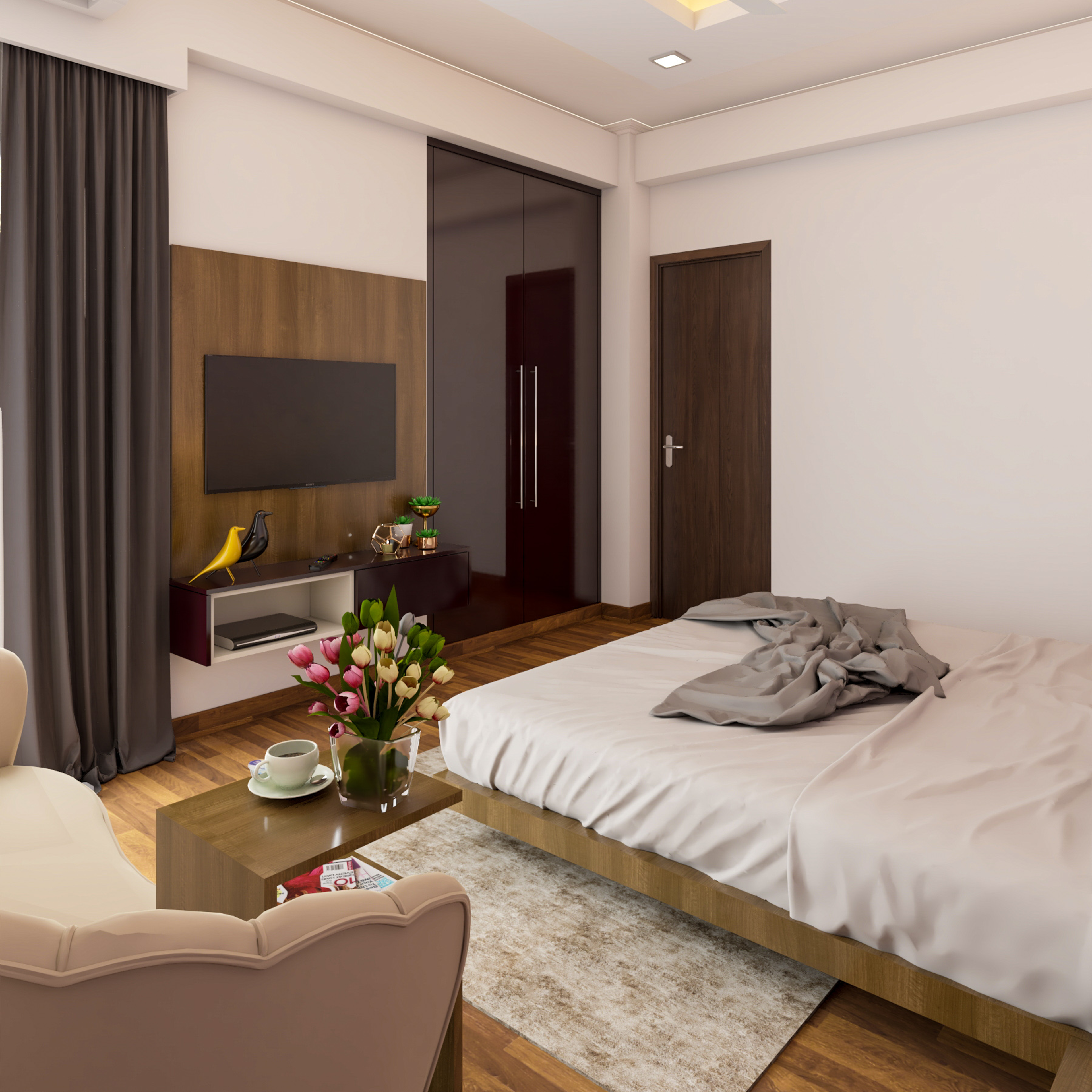 Modern Master Bedroom - Livspace