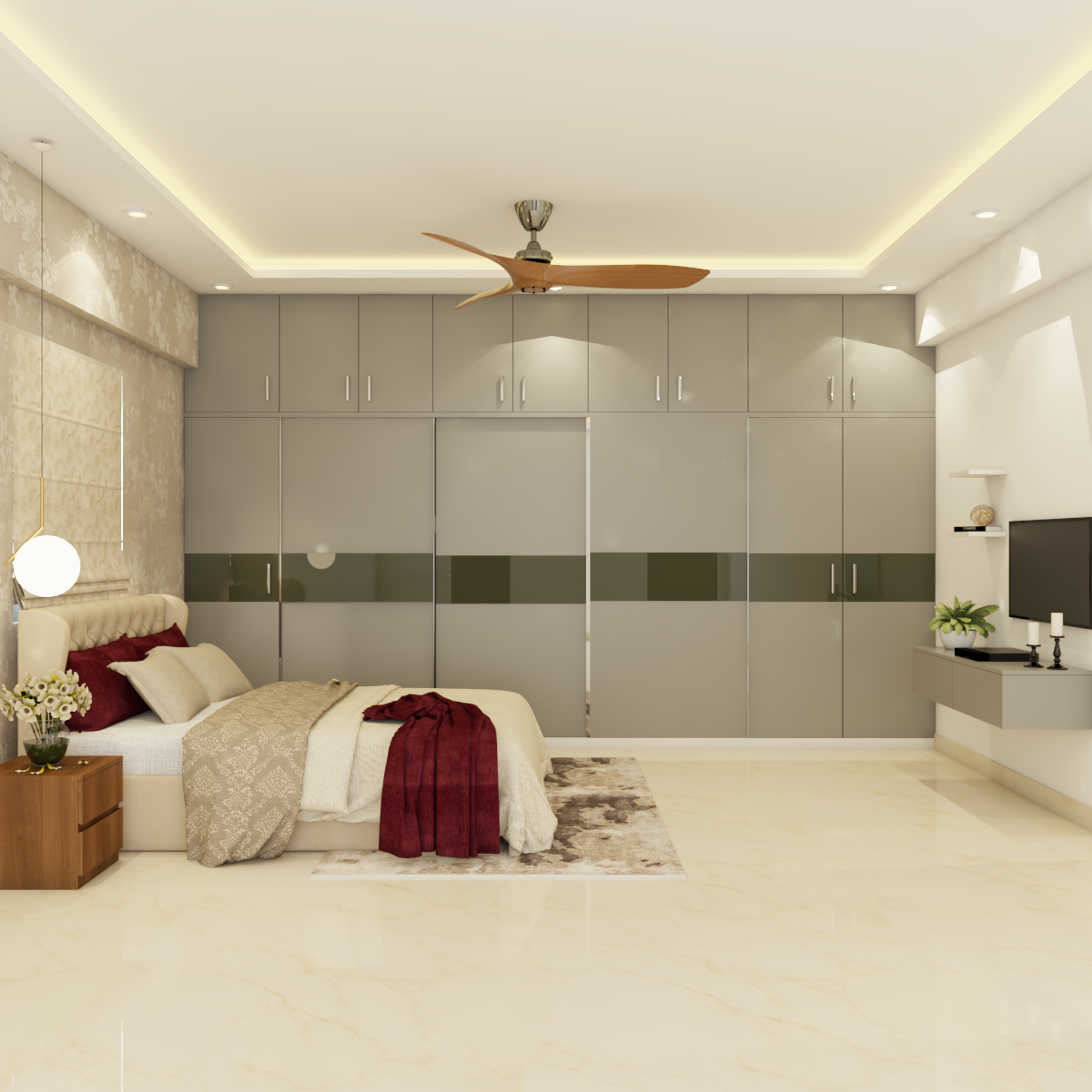 Contemporary Spacious Master Bedroom