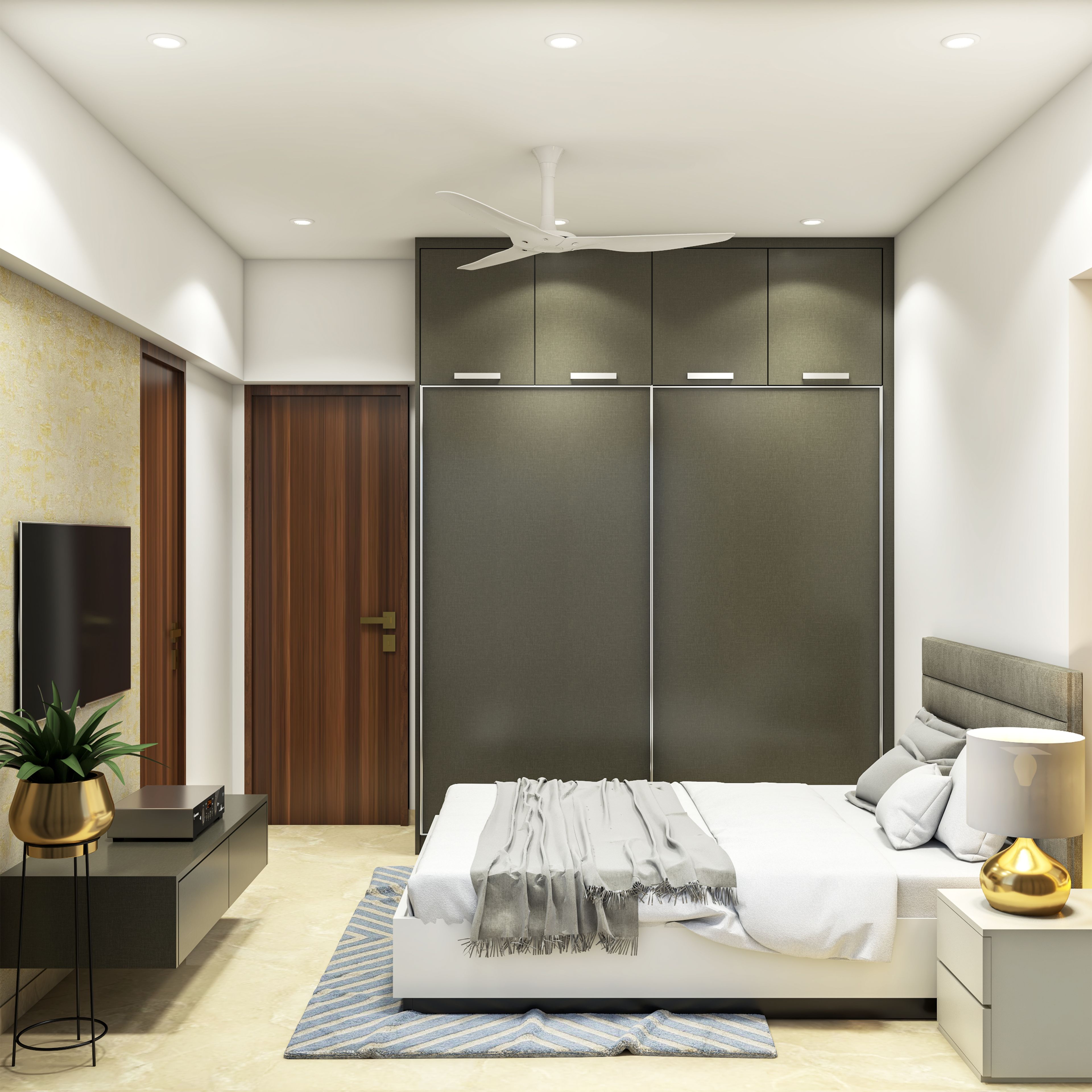 Spacious Contemporary Master Bedroom