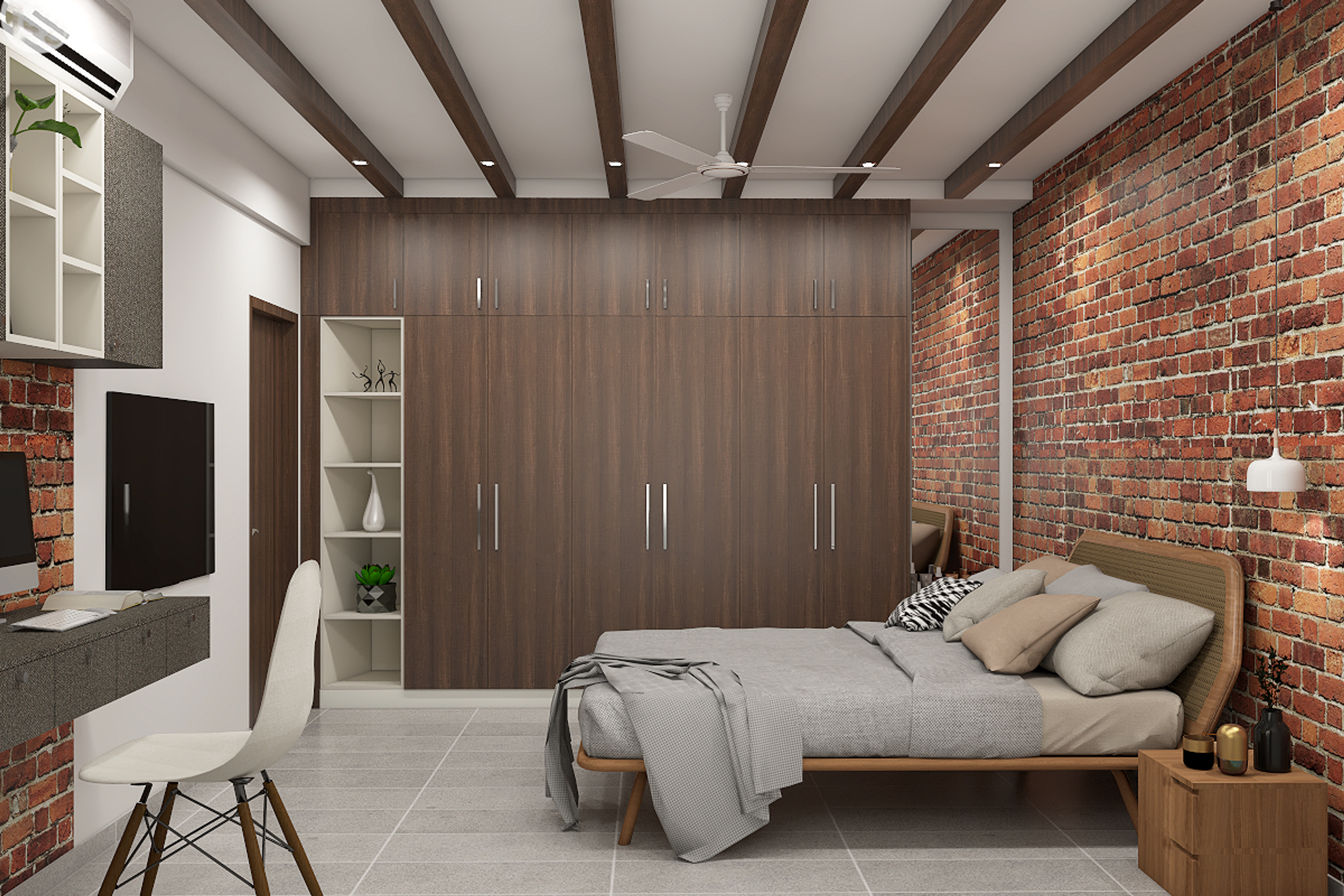 Rustic Style Spacious Master Bedroom