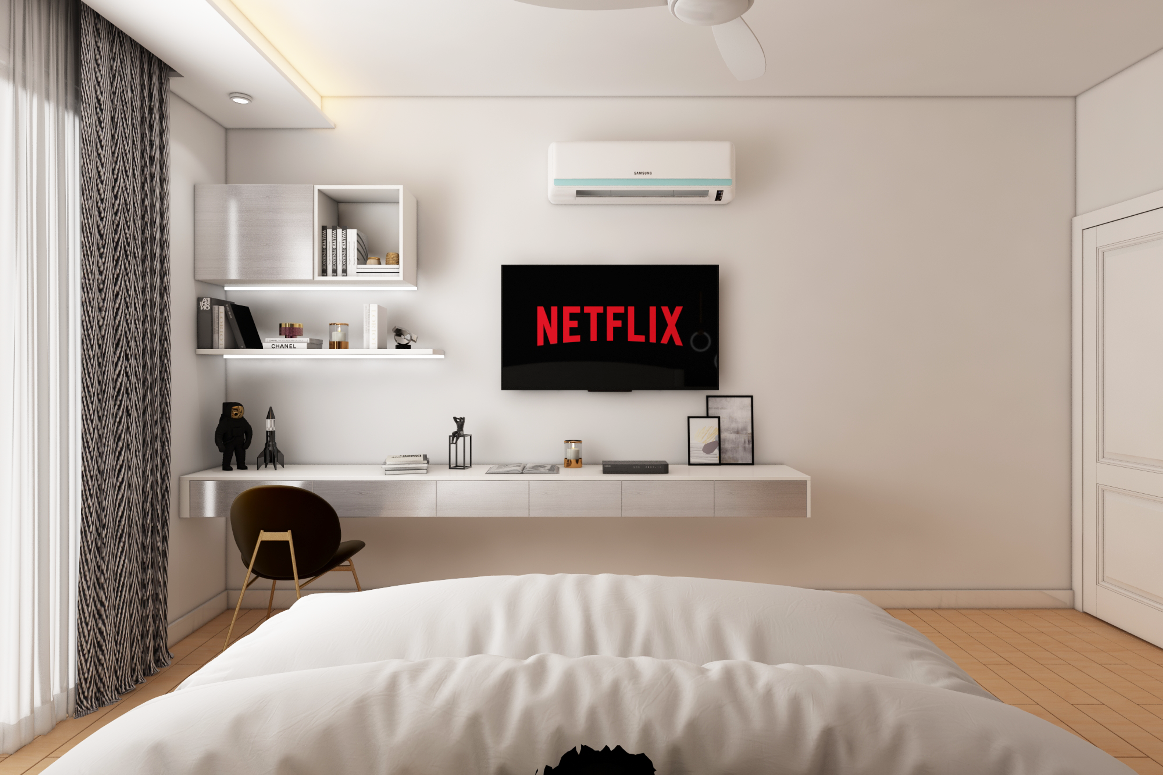 Contemporary Master Bedroom - Livspace