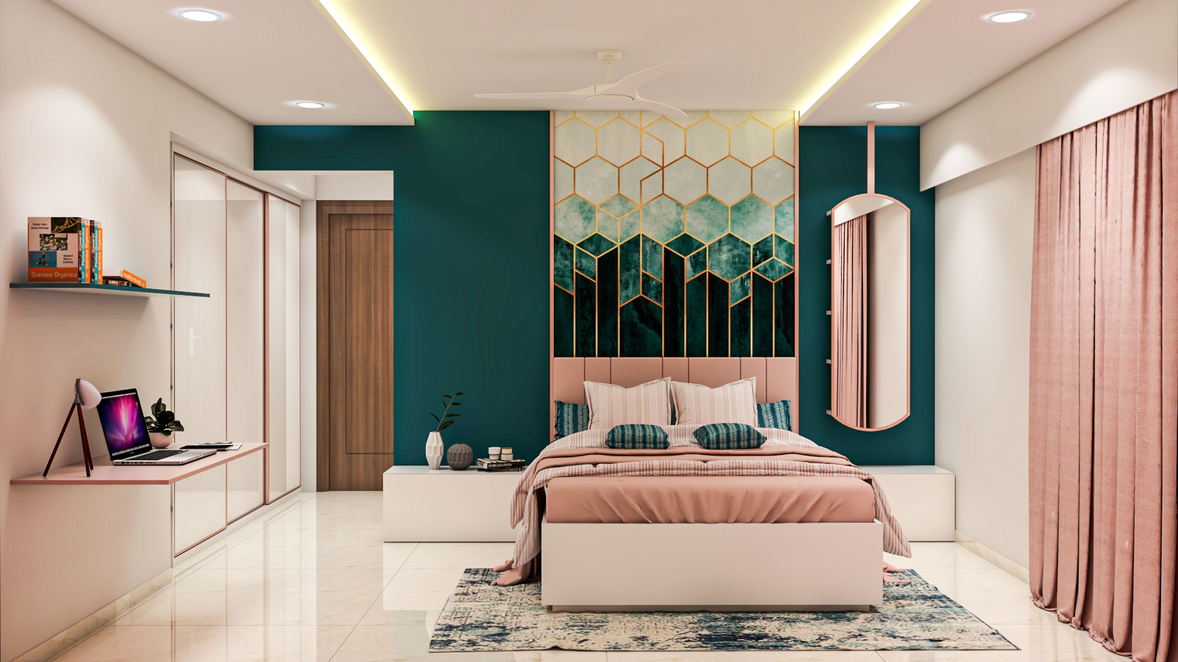 Spacious Shabby Chic Master Bedroom