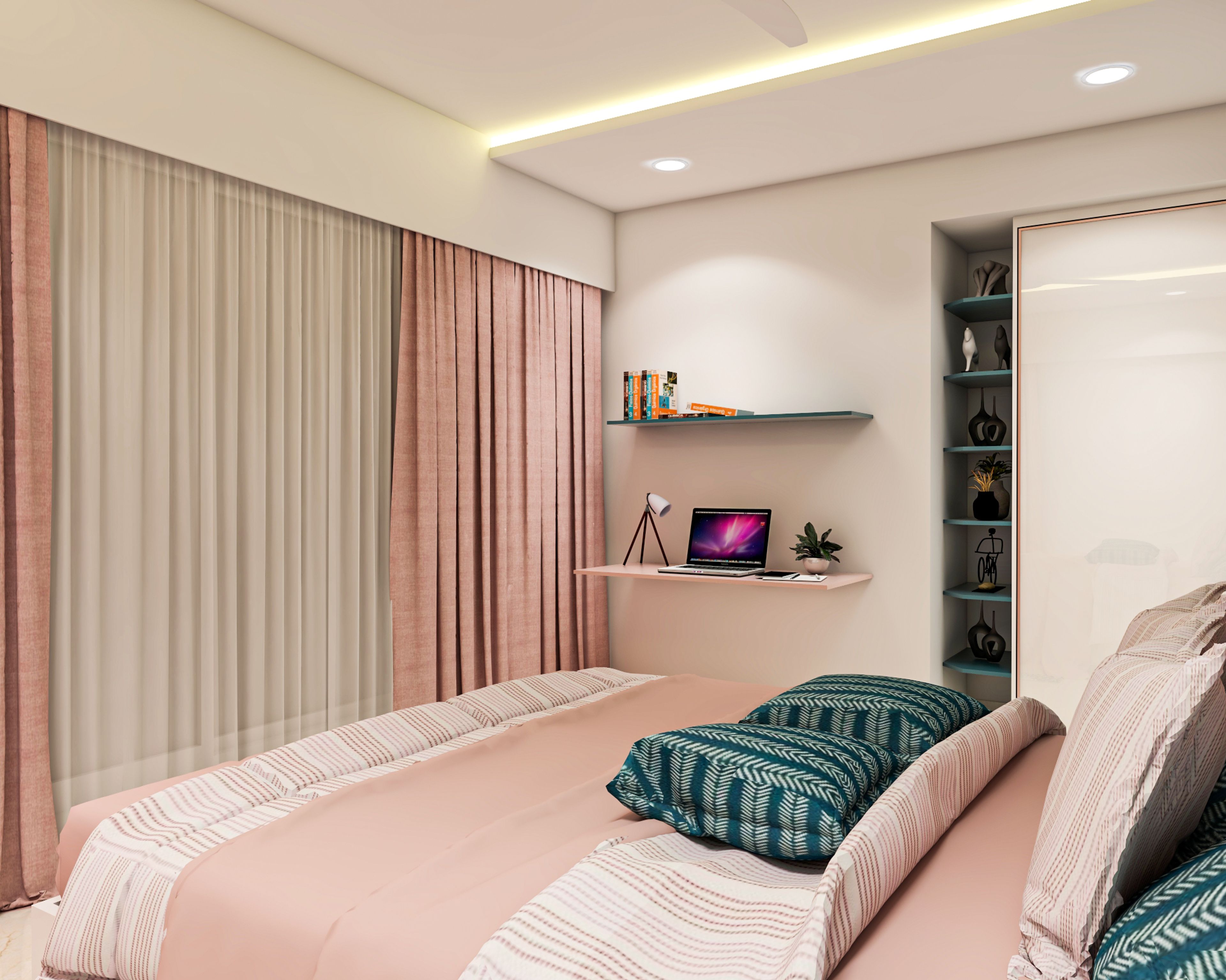 Shabby Chic Classy Master Bedroom - Livspace