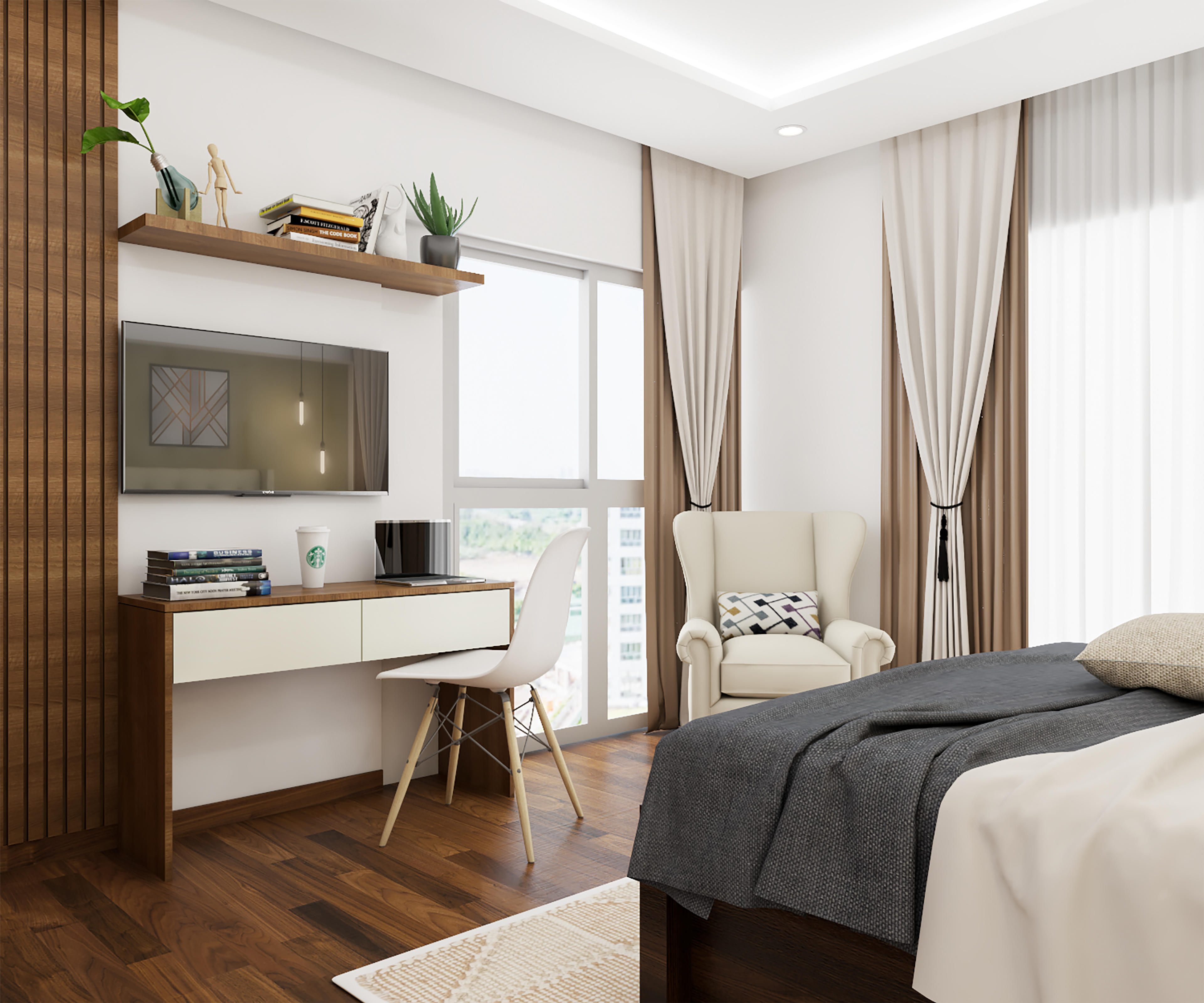 Convenient Contemporary Master Bedroom Design