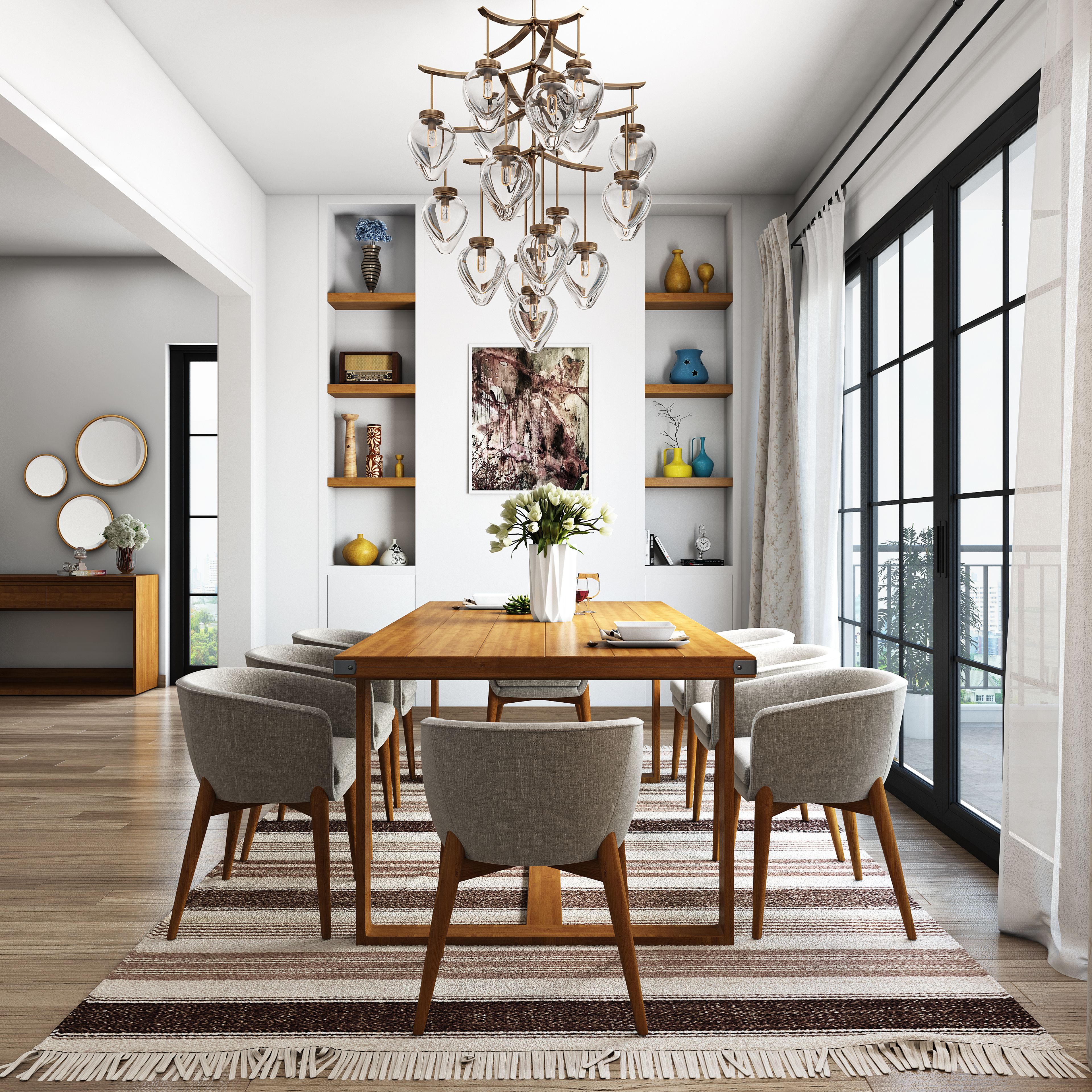 Luxurious Eight-Seater Dining Room Design Ideas