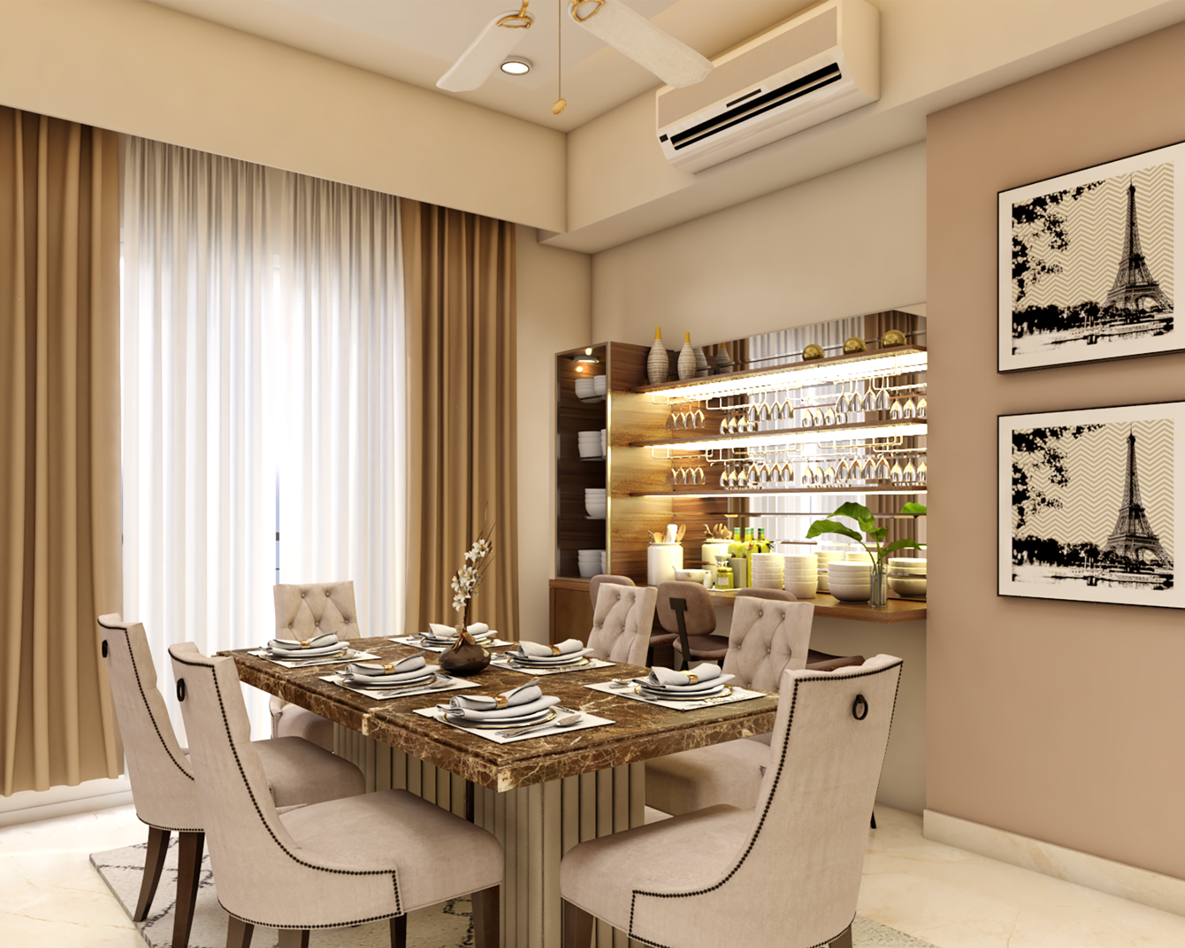Spacious Dining Design