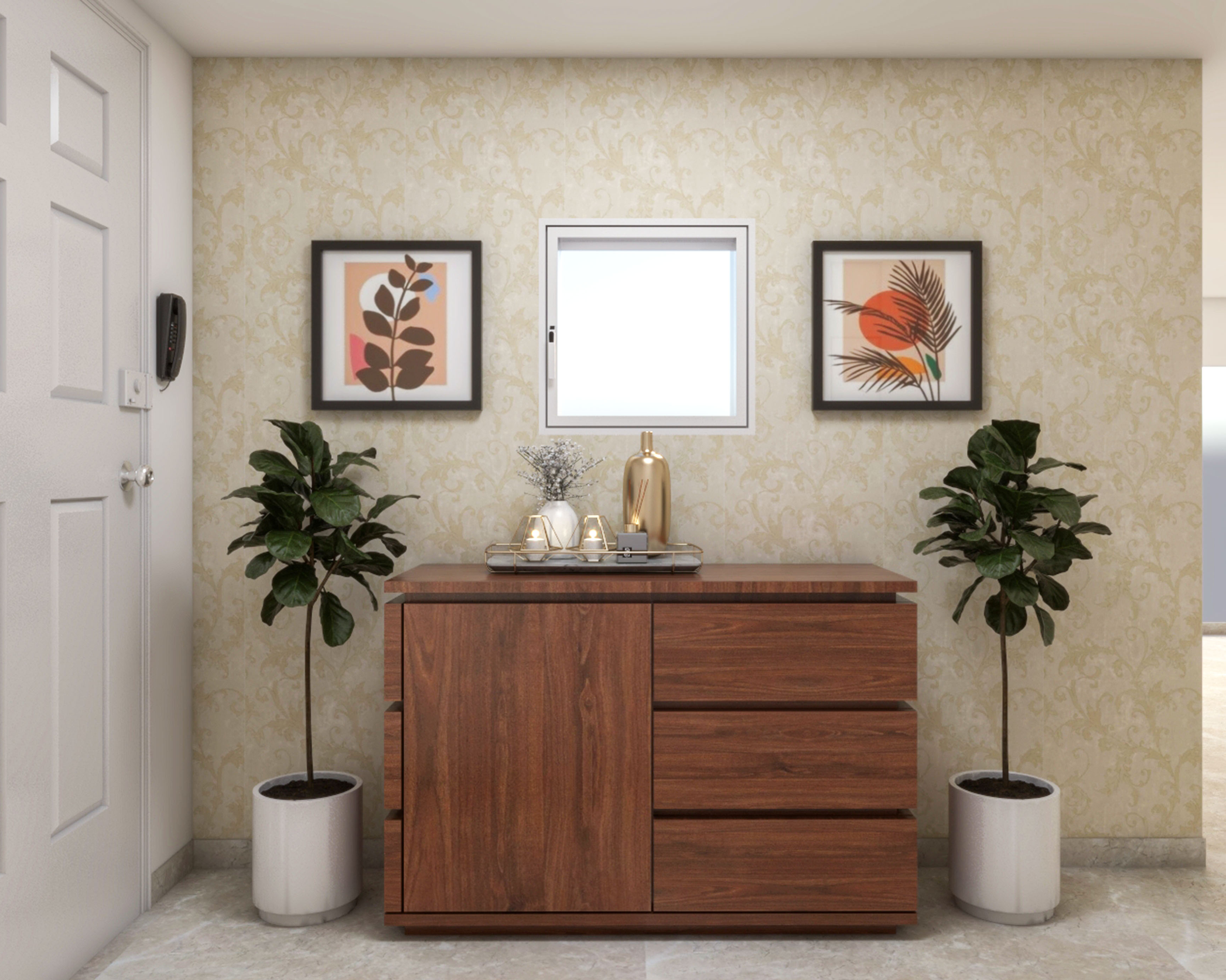 Easy To Maintain Foyer Design - Livspace