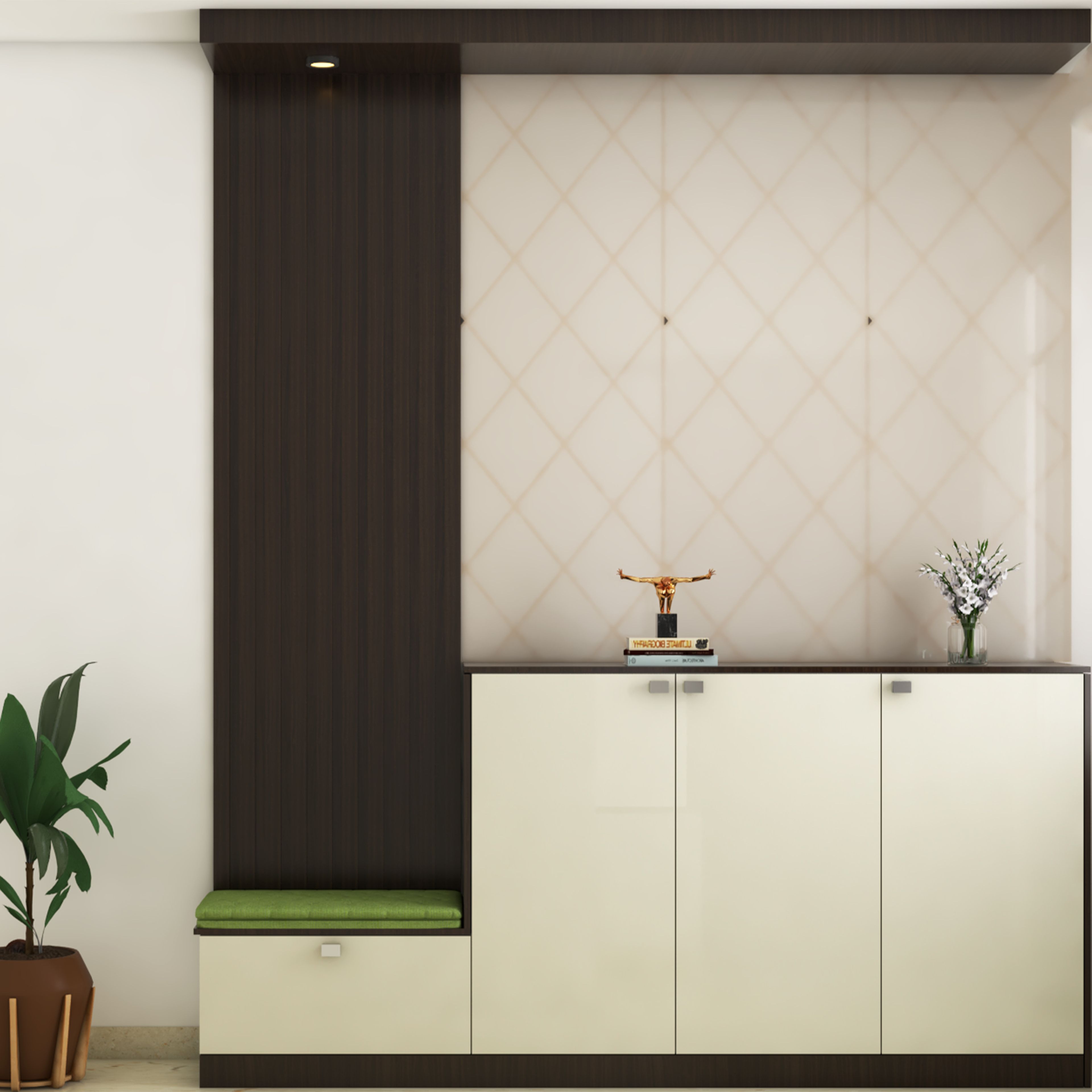 Simple and Convenient Foyer Design - Livspace