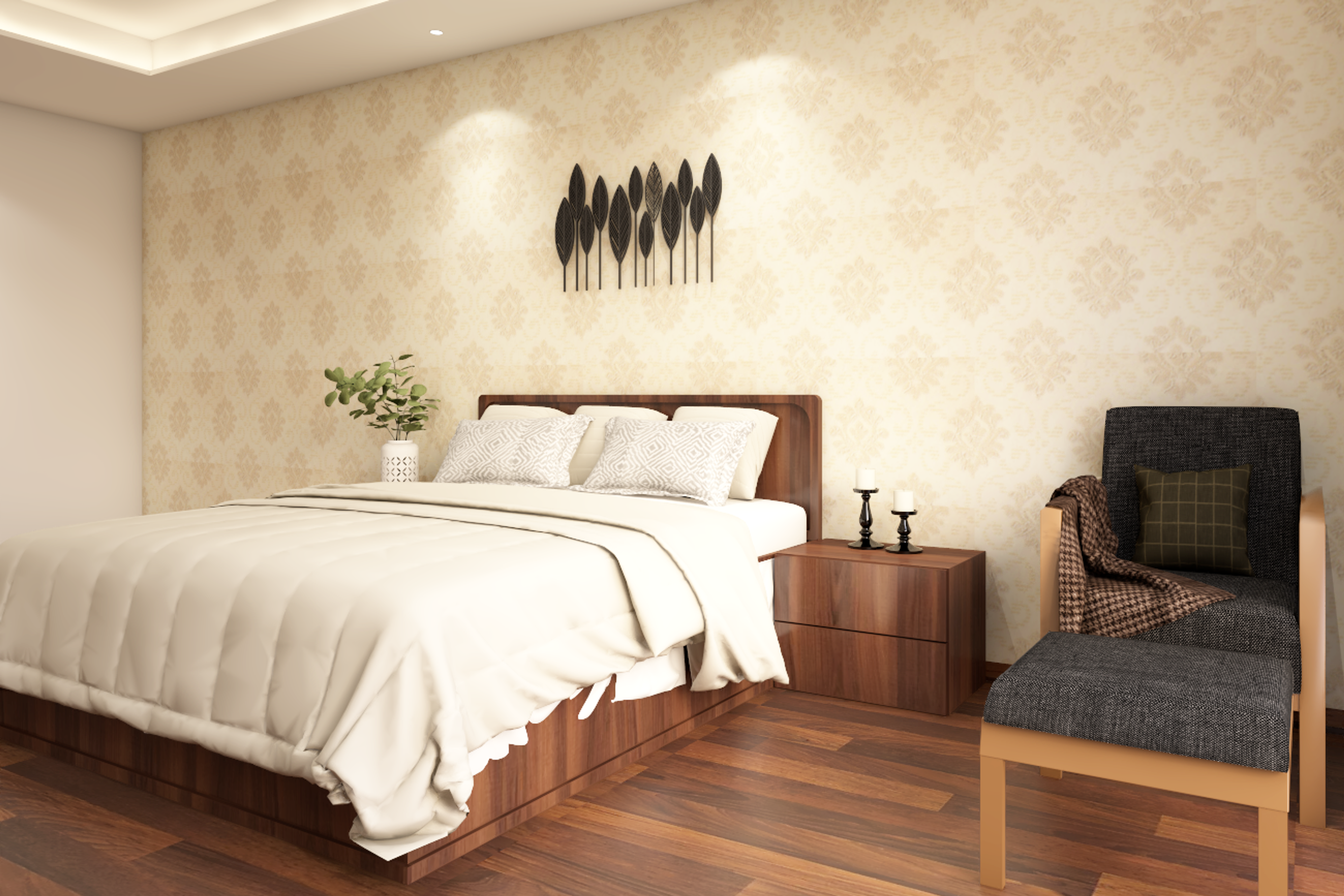 Spacious Traditional Design Guest Bedroom