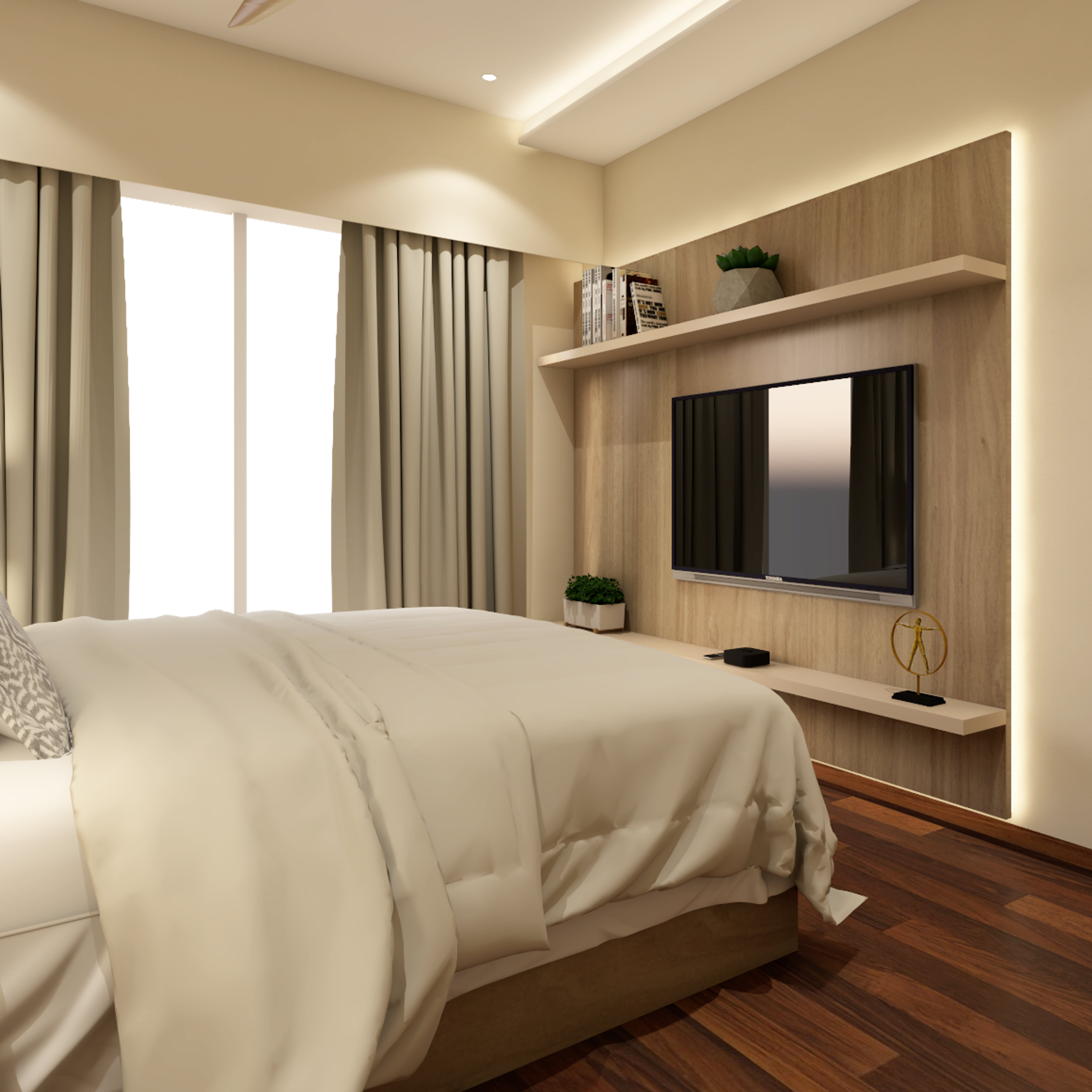 Convenient Guest Room With Traditional Interiors - Livspace