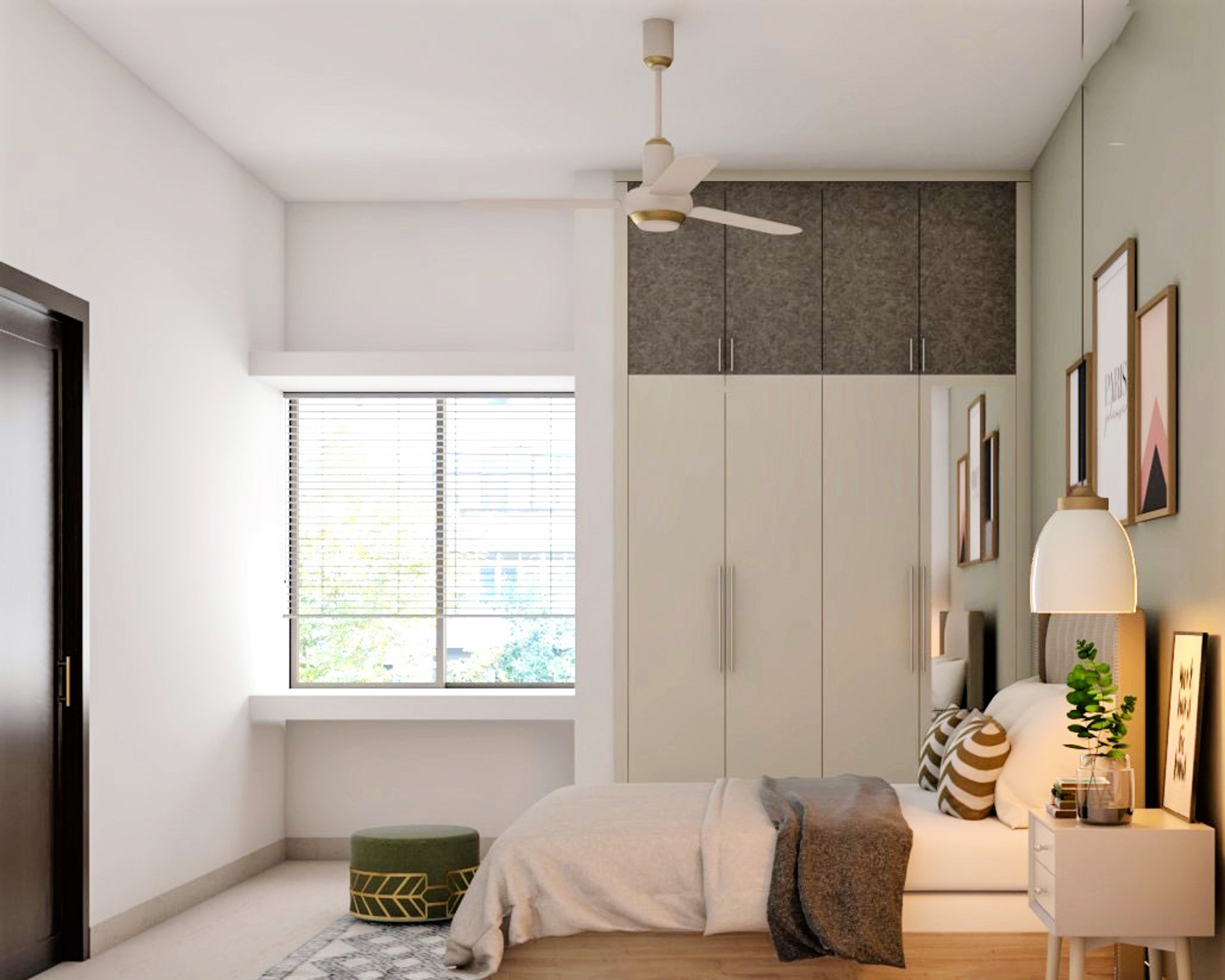 Low Maintenance and Conveniently Designed Modern Guest Room - Livspace