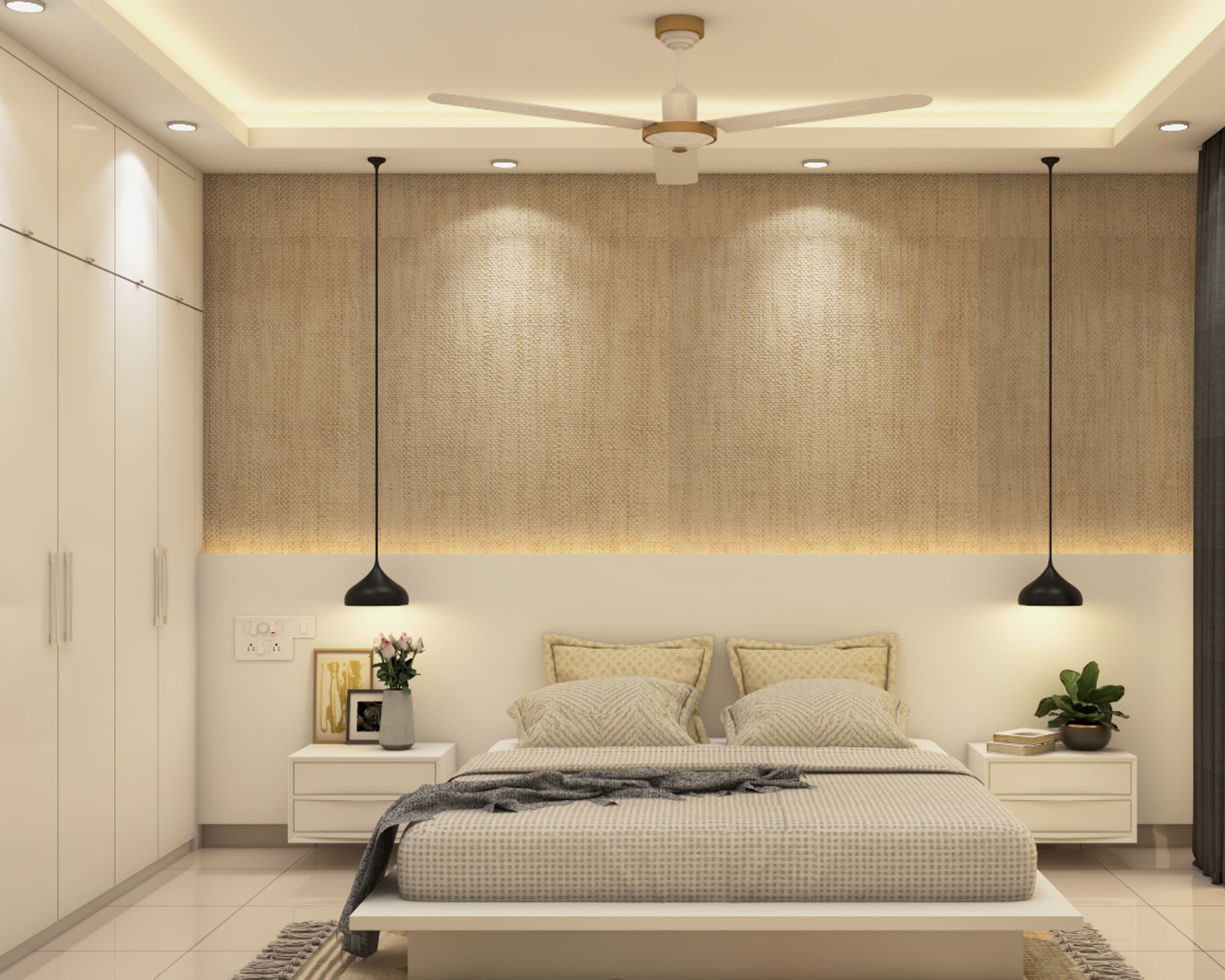 Modern Beige Themed Guest Room Ideas