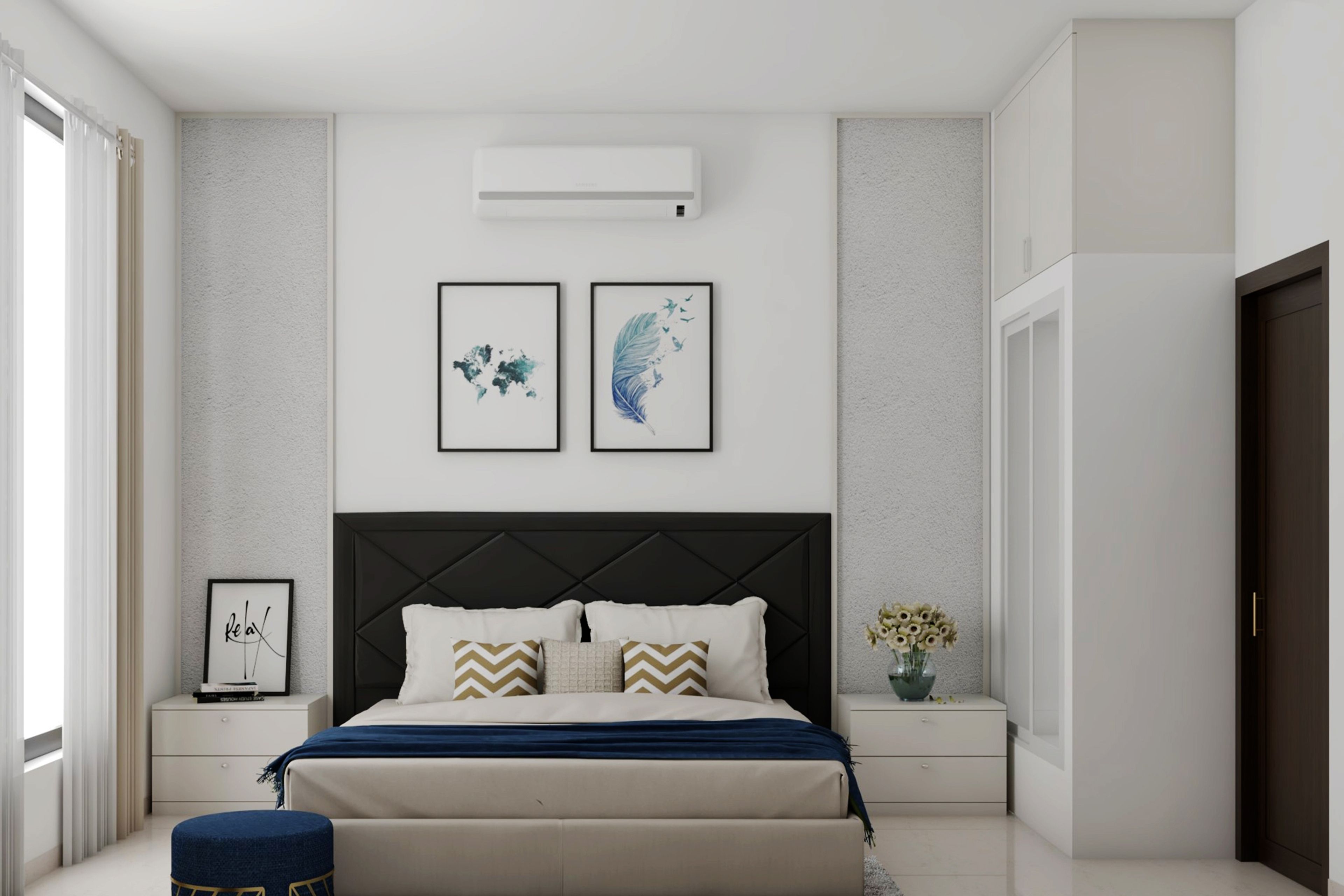 Modern Guest Bedroom With Spacious Layout