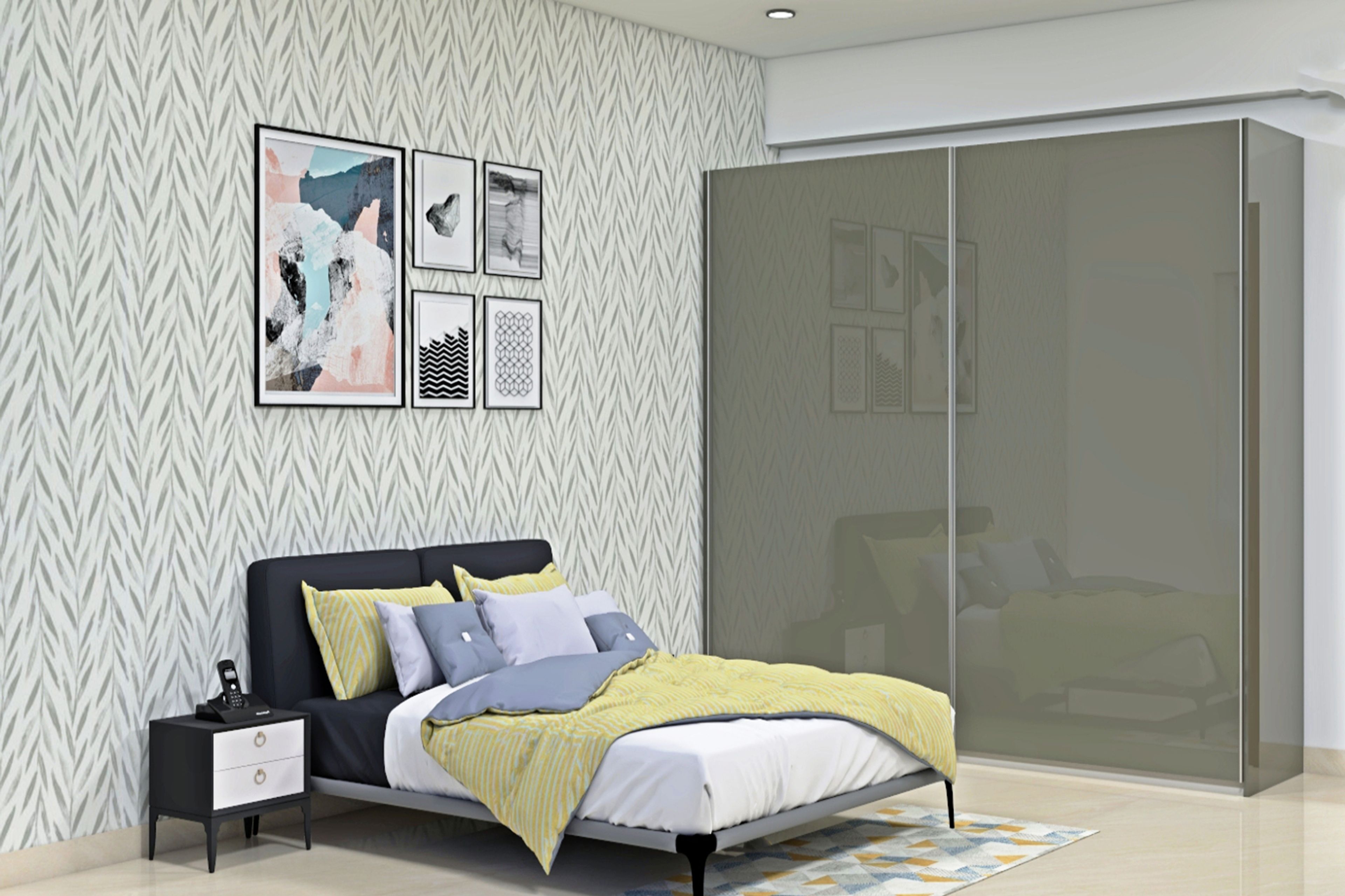 Minimalistic Guest Room Design WIth Spacious Layout