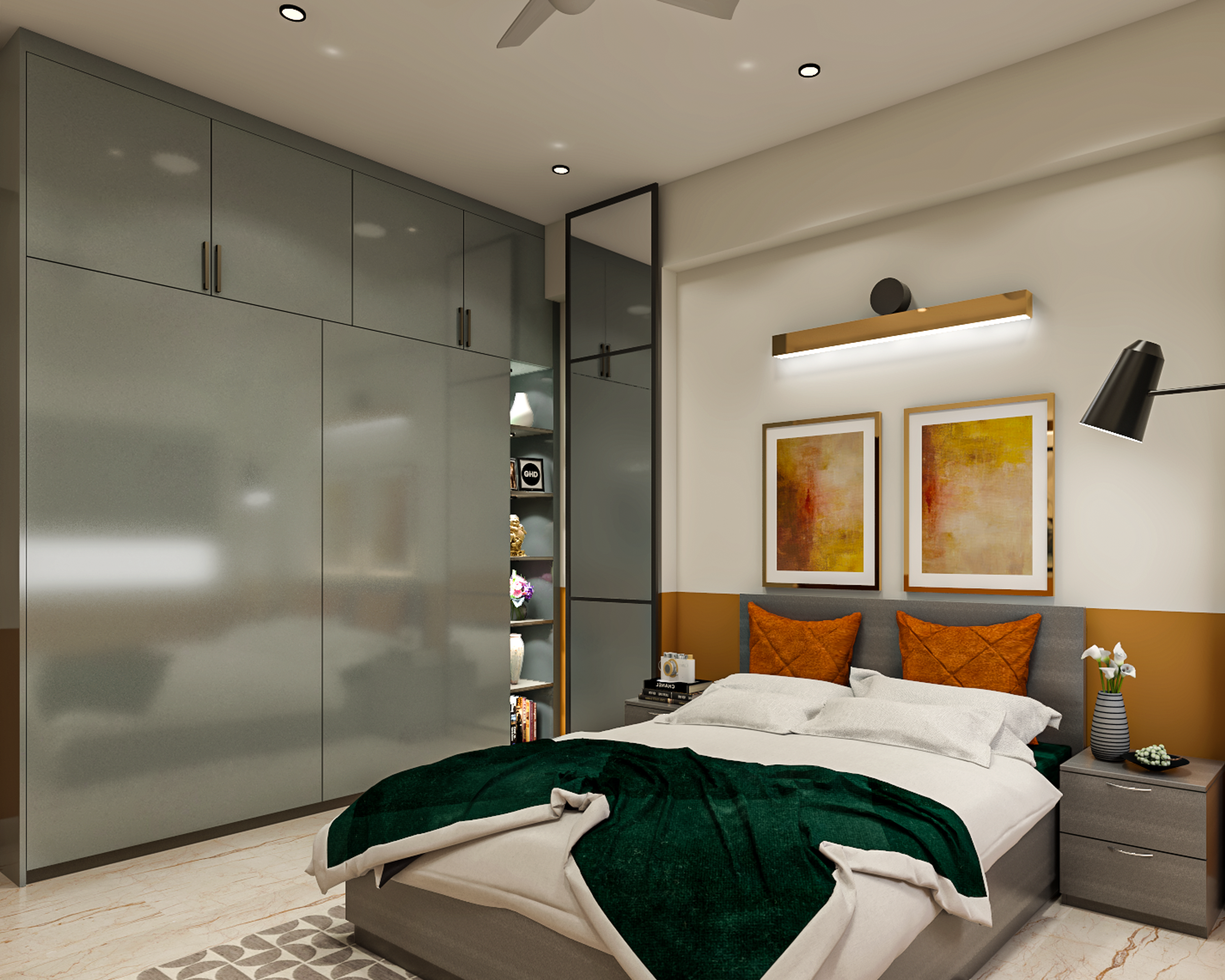 Contemporary Guest Room Designed For Convenience