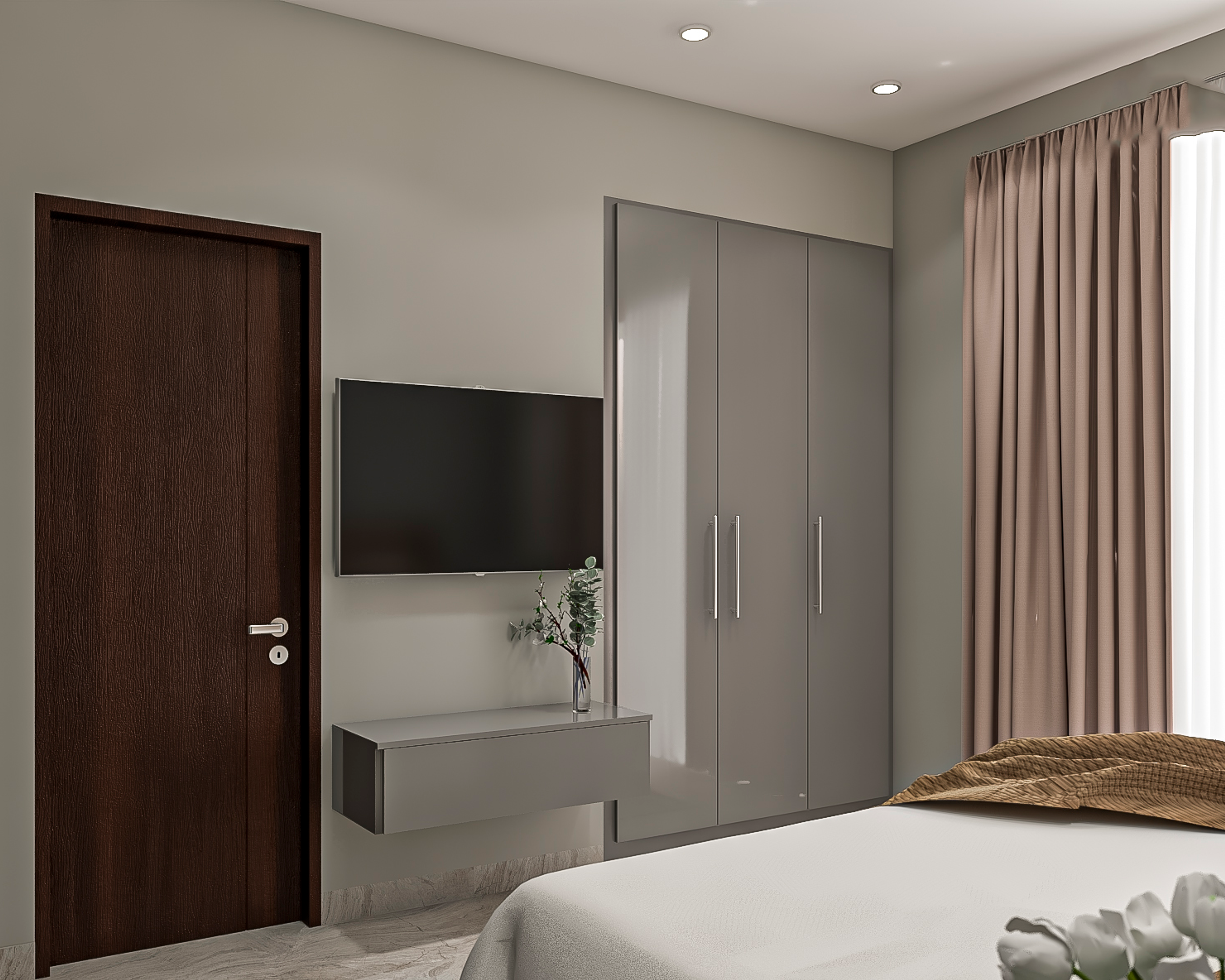 Modern Guest Room For With Ample Storage Space - Livspace