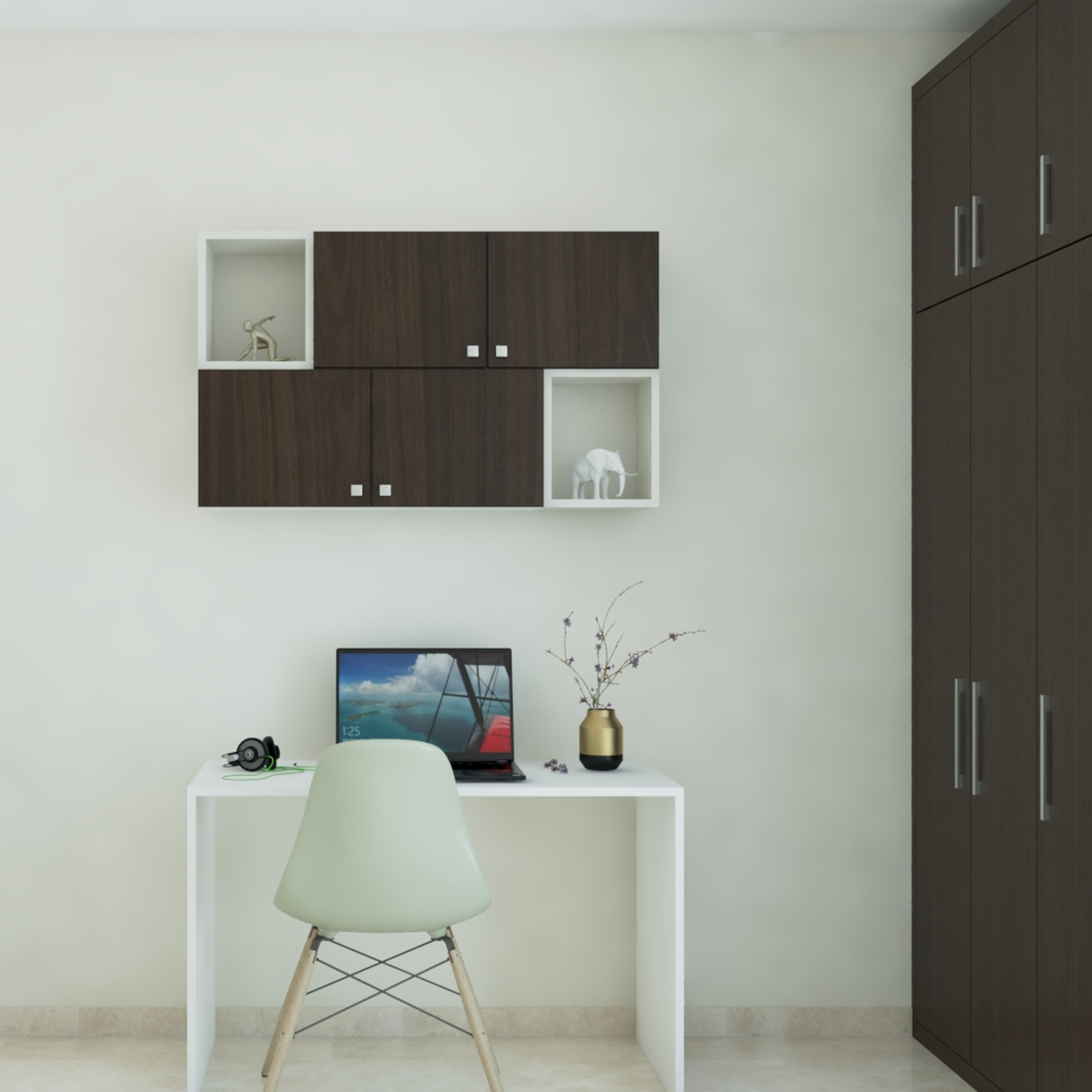 Minimal Compact Home Office Interior Design Ideas