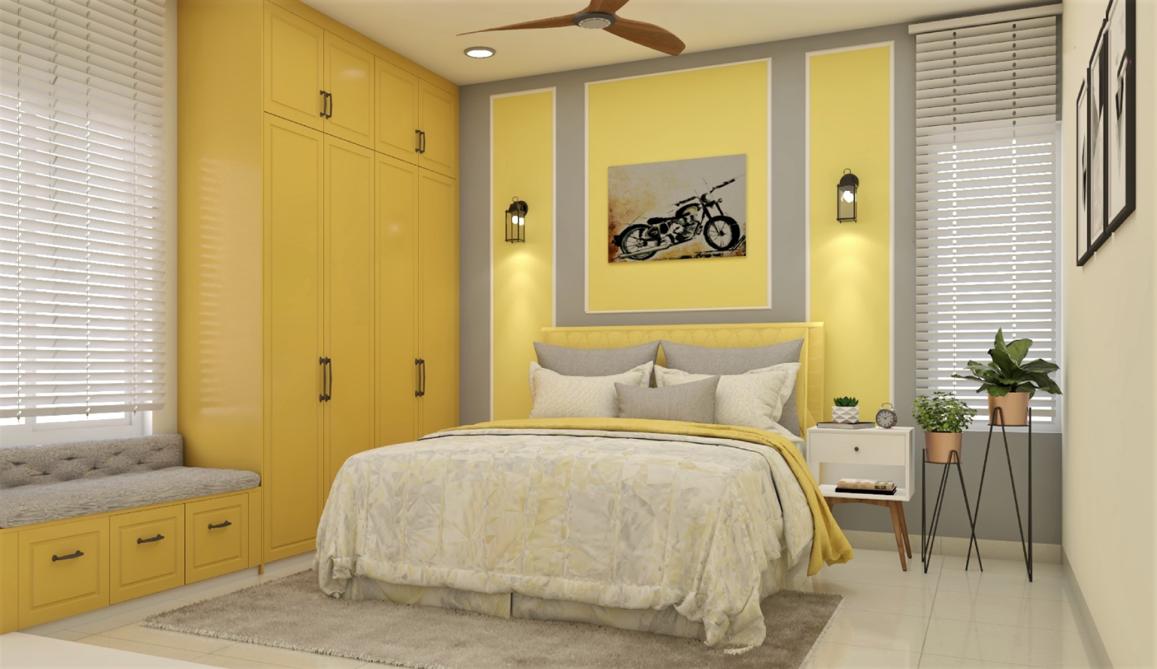 Modern Theme Spacious Sized Kids Bedroom