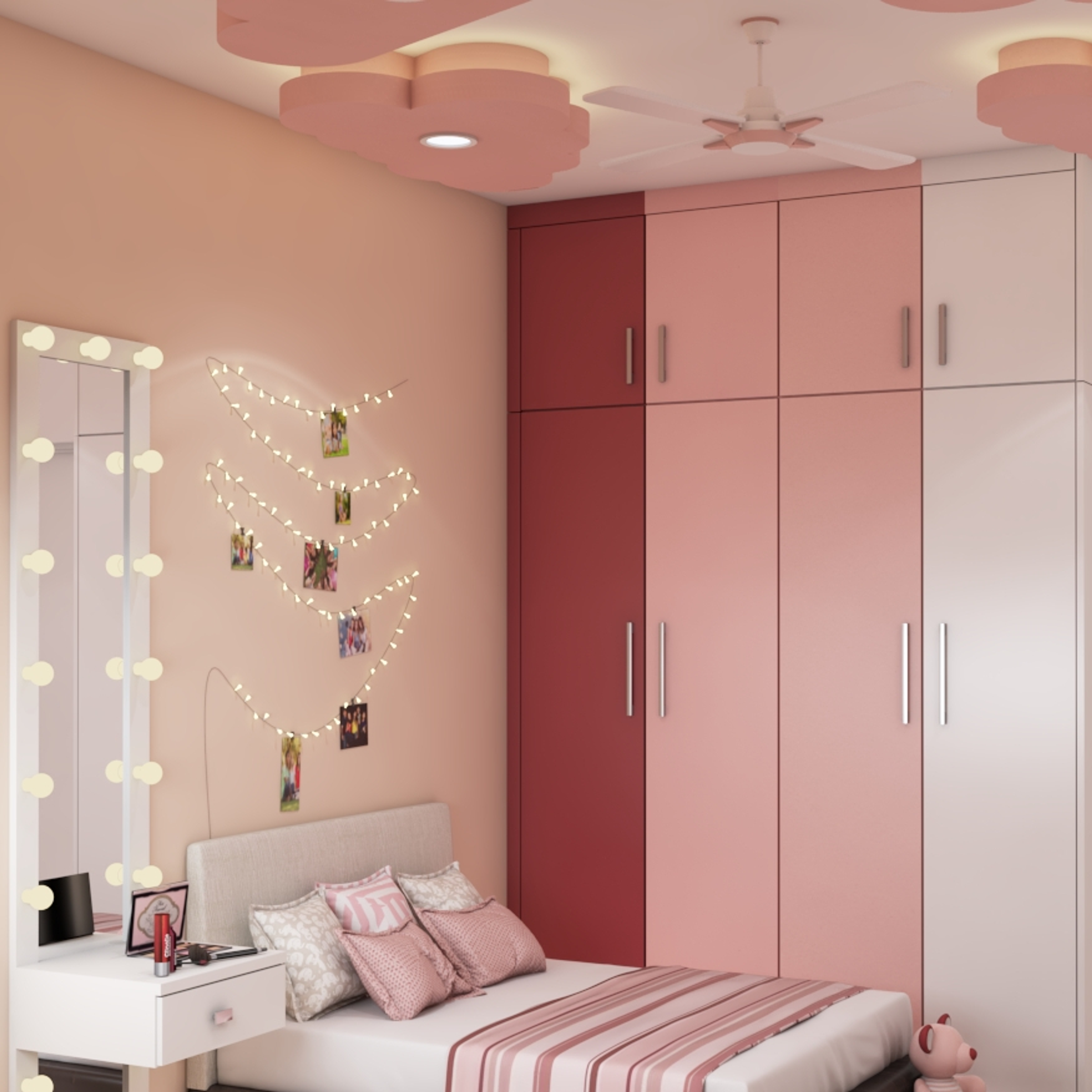 Shabby Chic Spacious Kids Bedroom