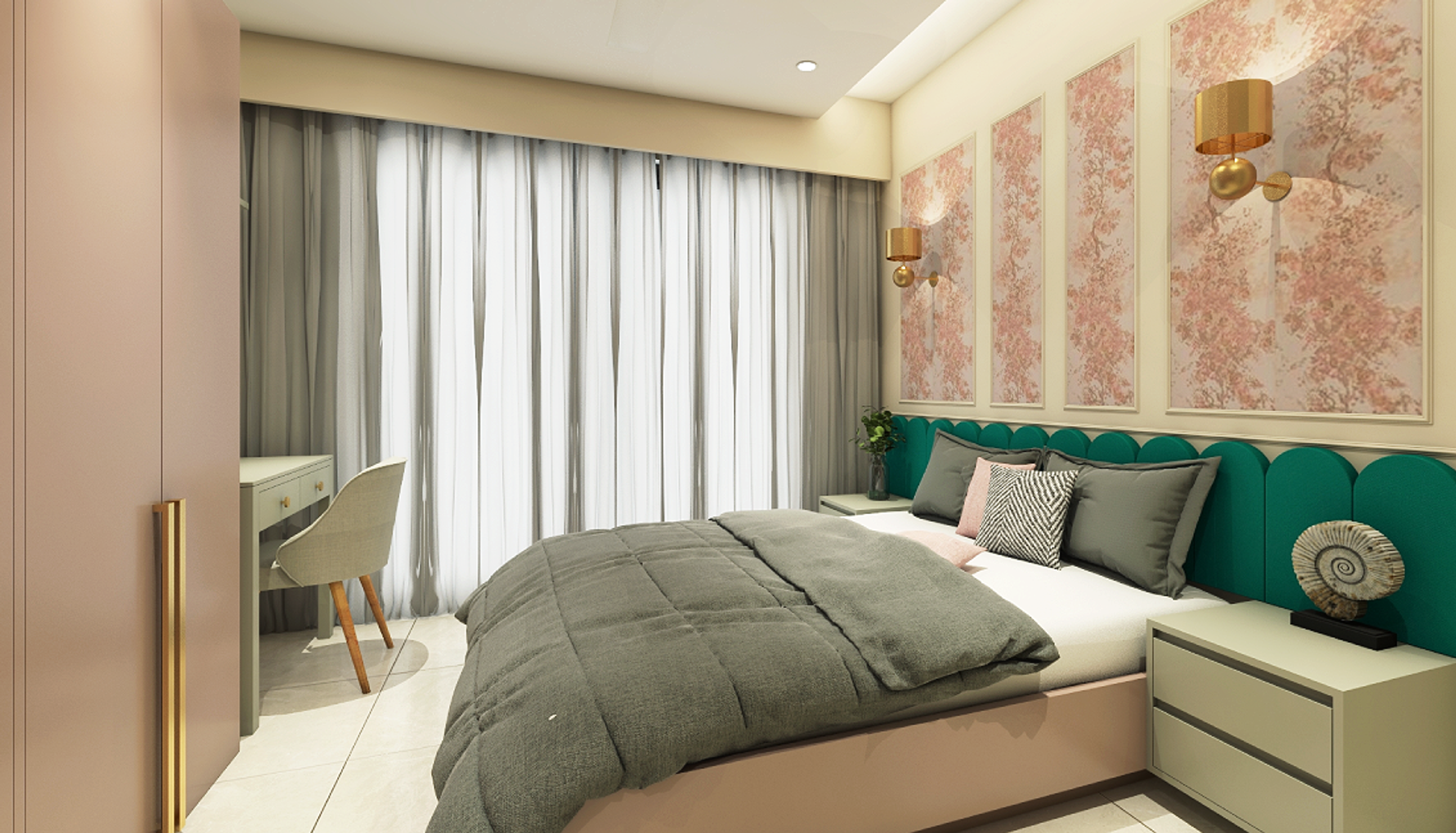 Contemporary Styled Compact Kids Bedroom