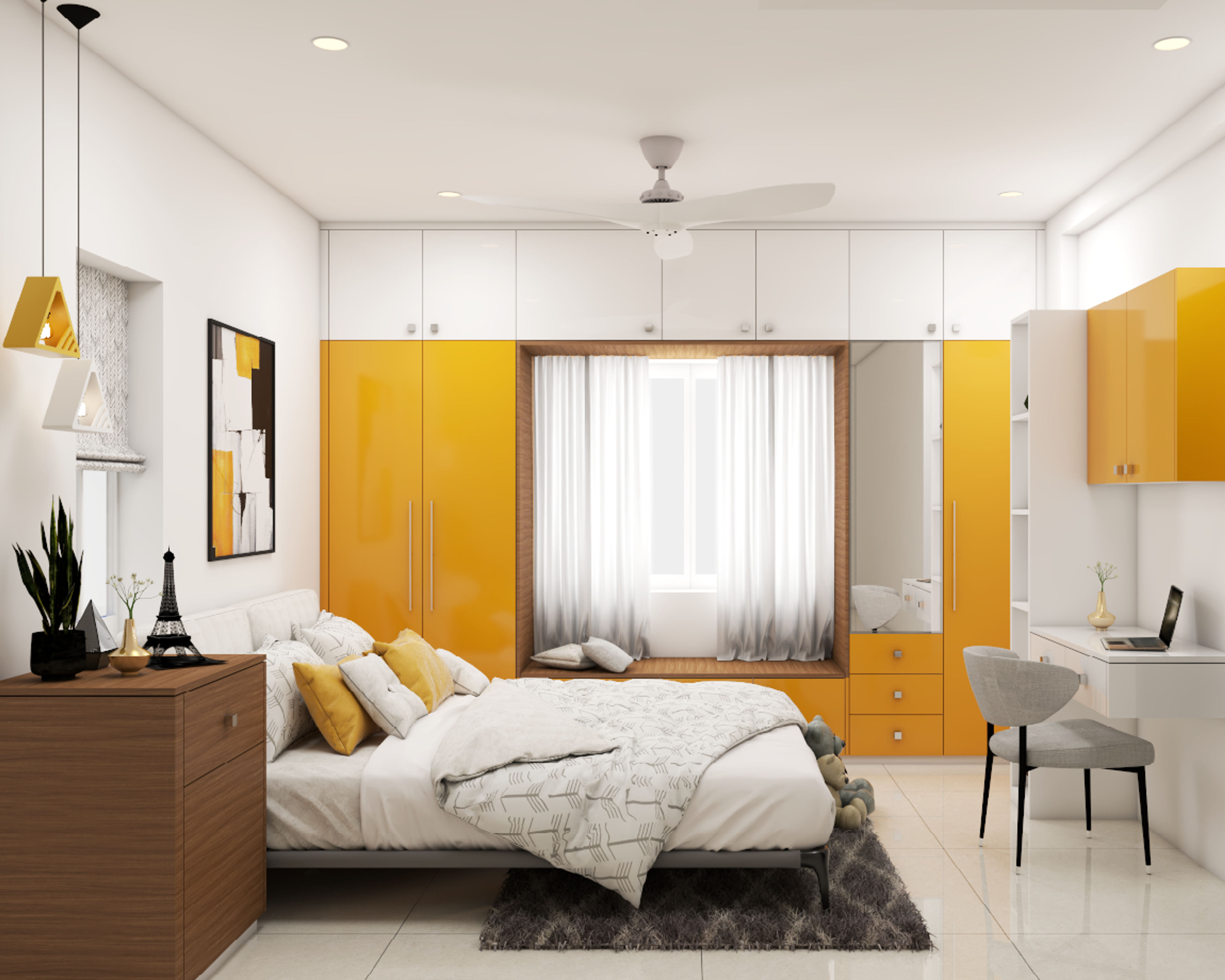 Spacious Multi-Functional Modern Kids Bedroom – Livspace