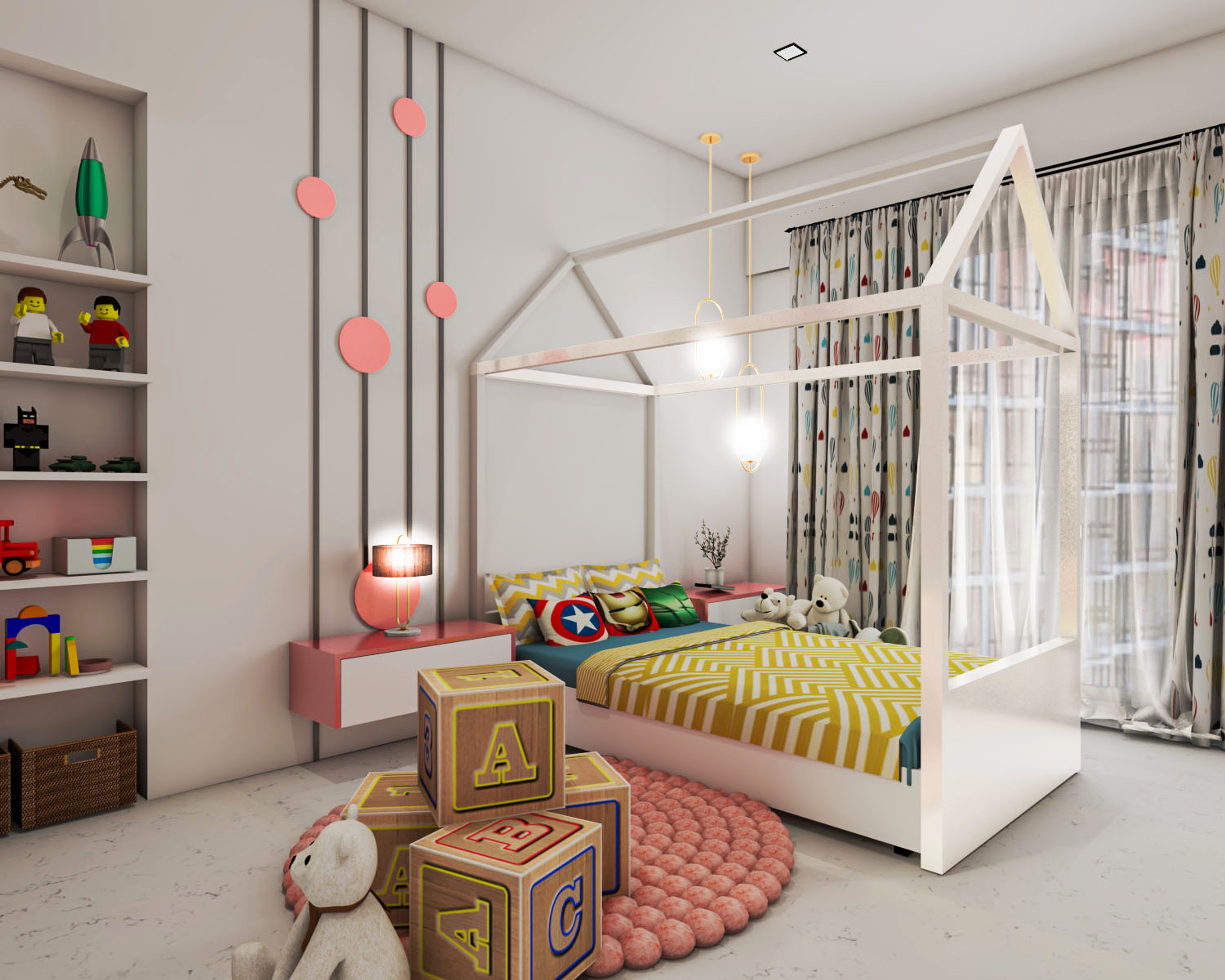 Modern Themed Spacious Kids Bedroom
