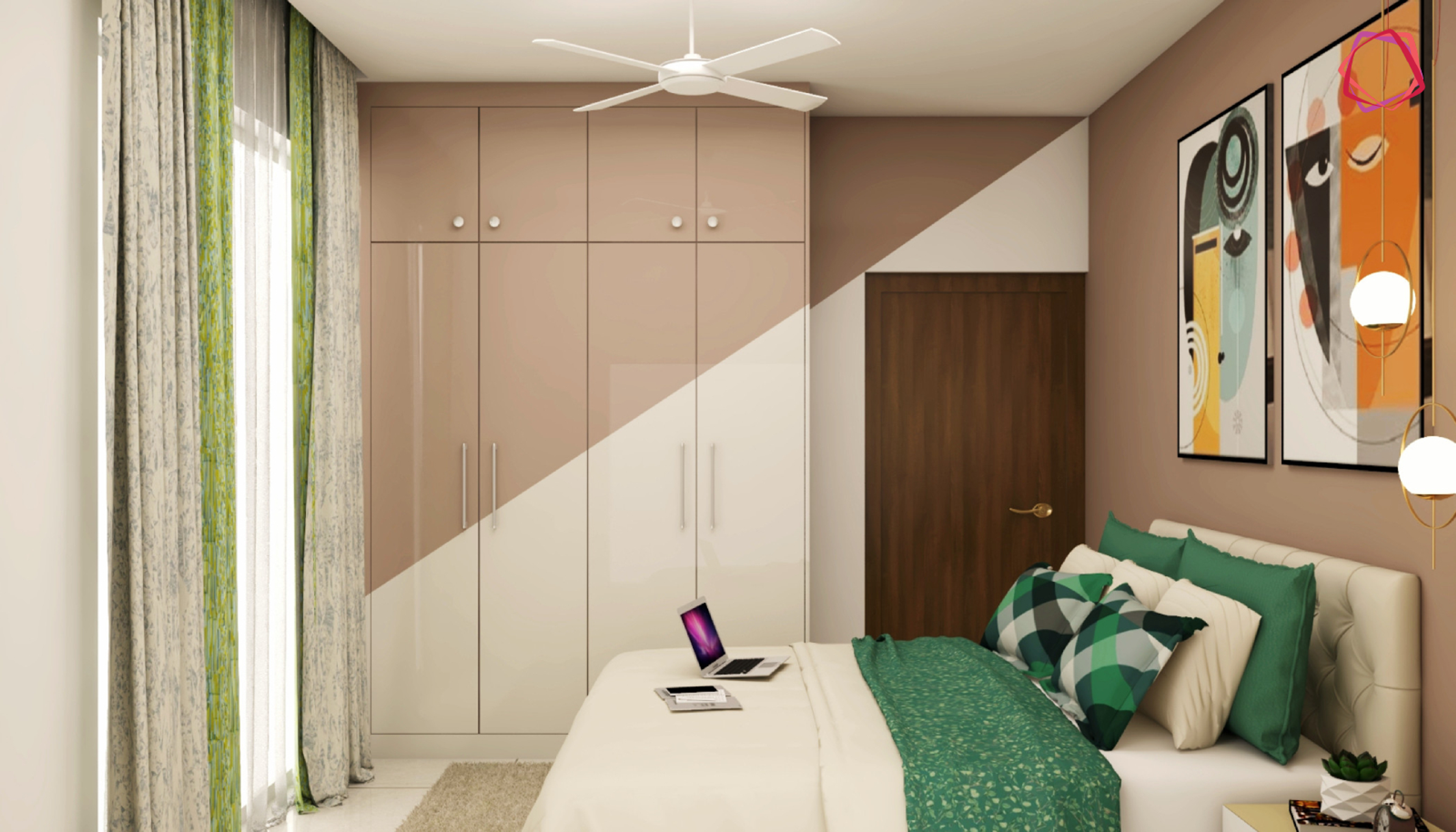 Modern Theme Compact Kids Bedroom