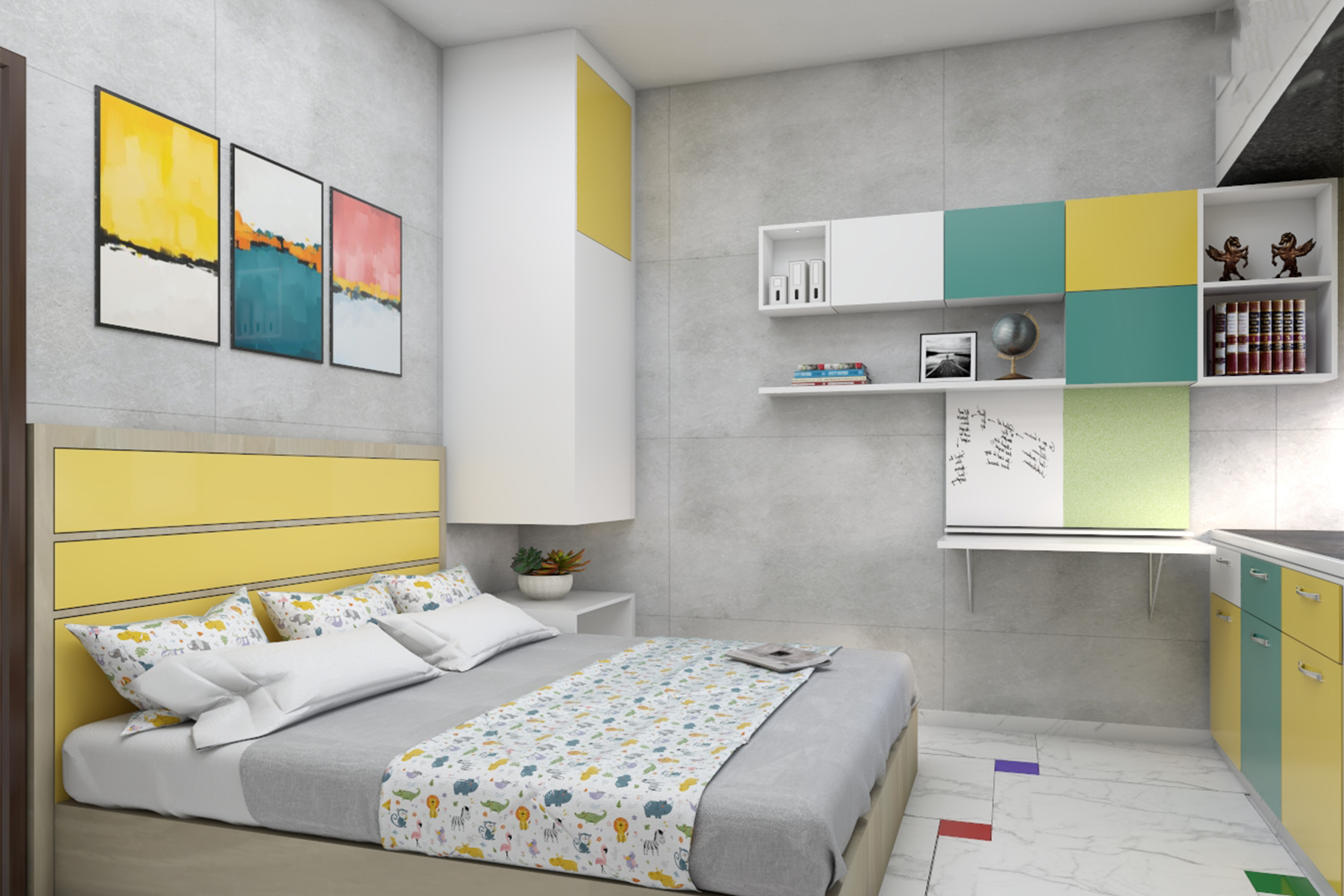 Contemporary Kids Bedroom - Livspace