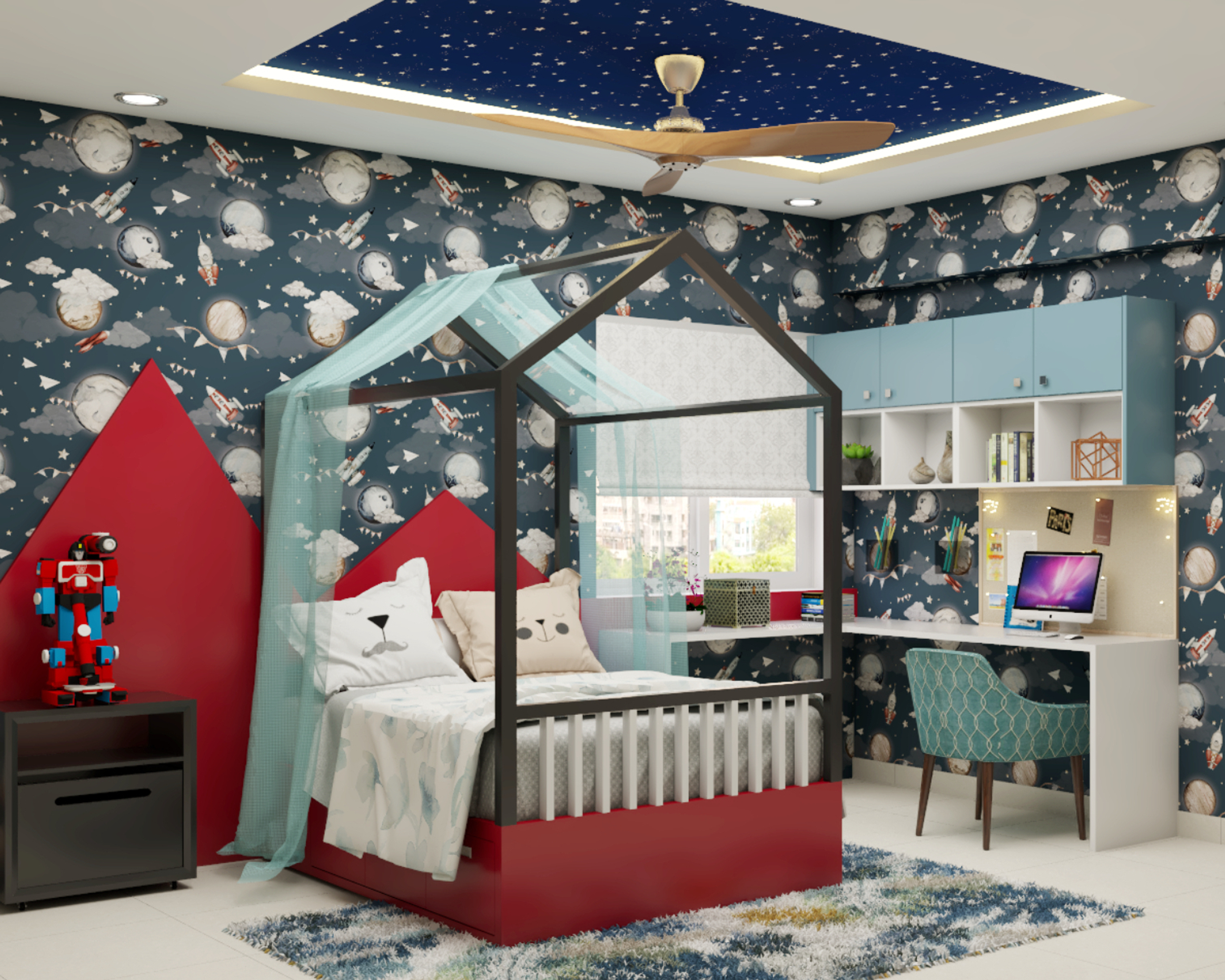 Multi-Functional Kids Bedroom Design – Livspace