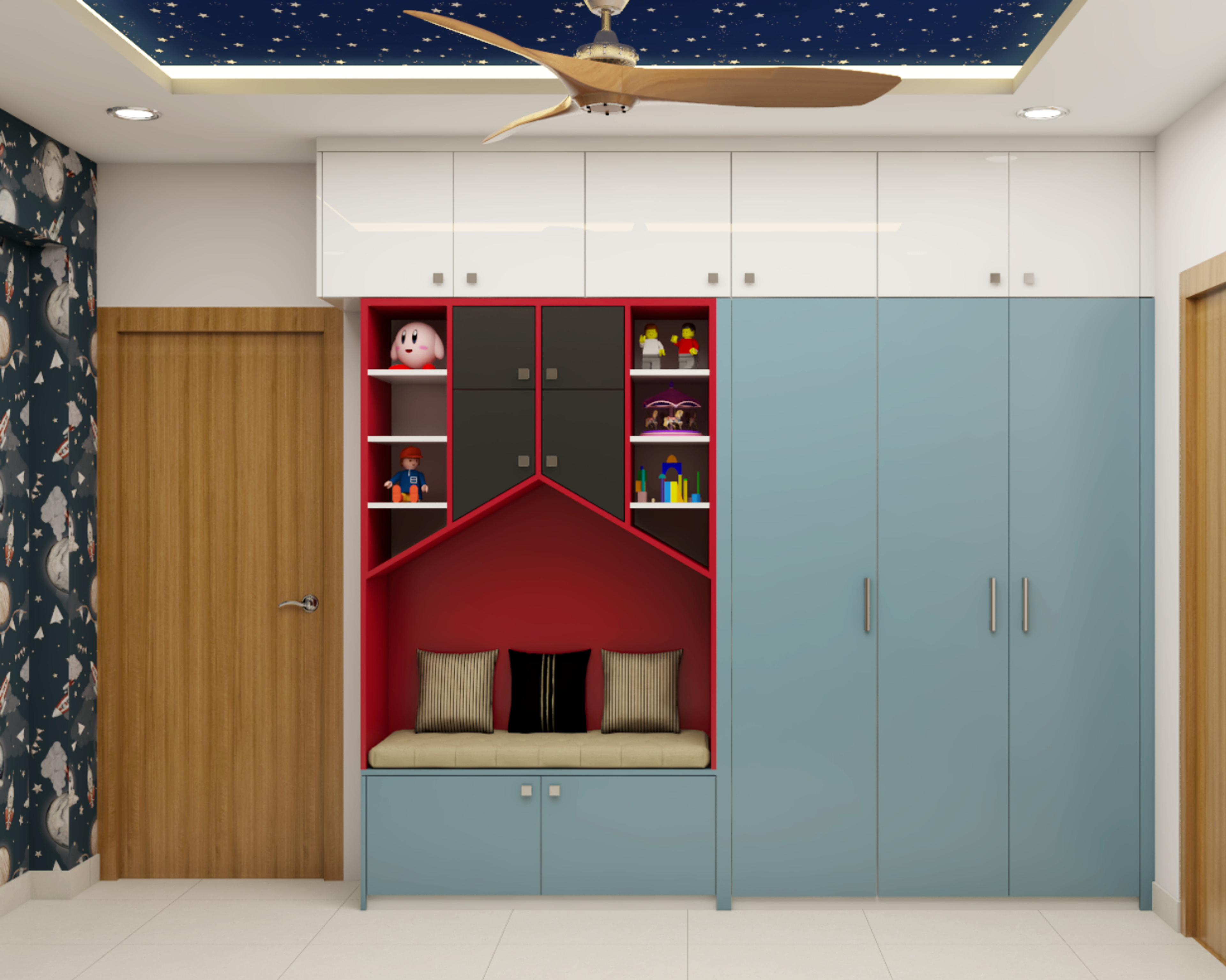 Contemporary Design Spacious Kids Bedroom