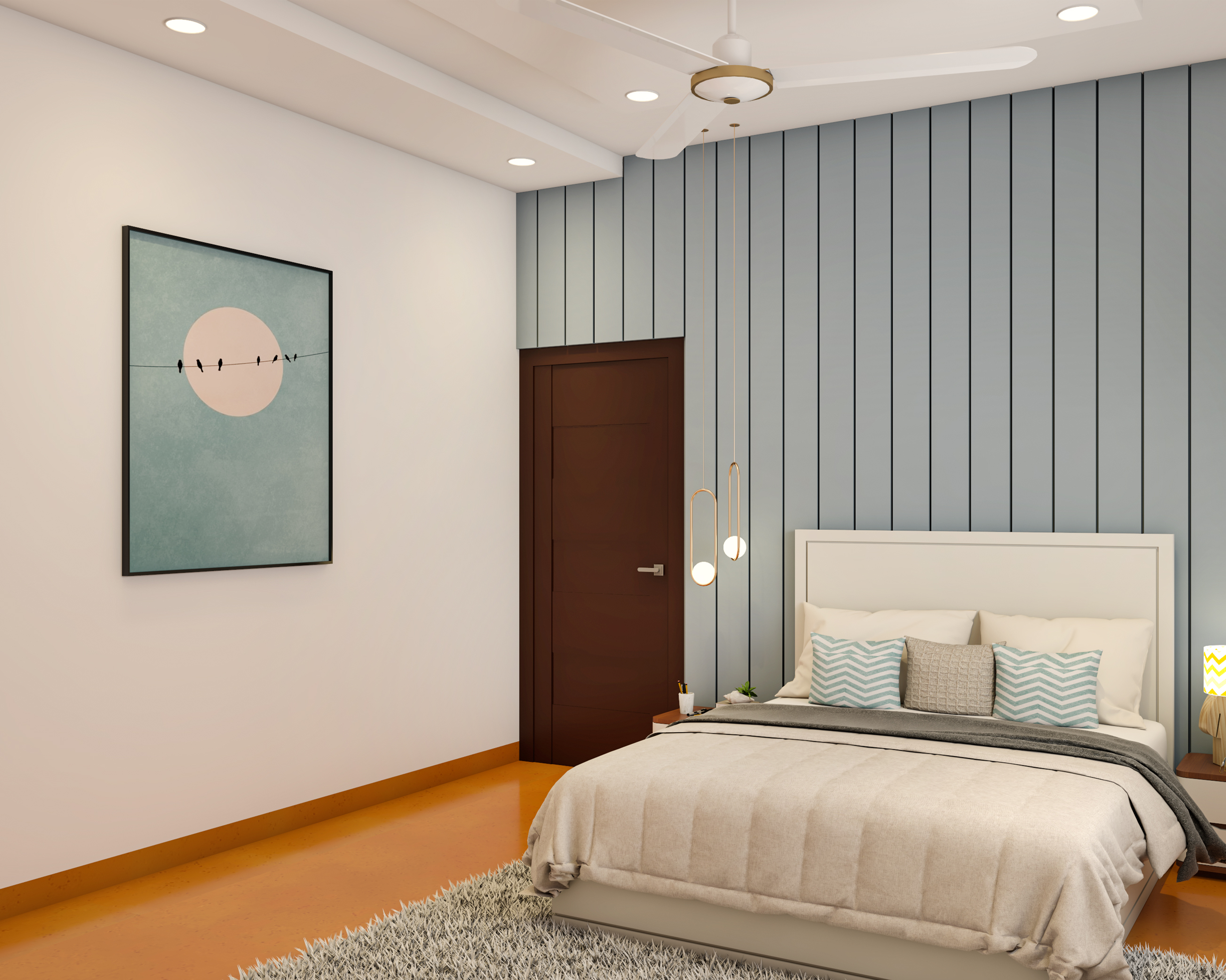 Minimal Style Spacious Kids Bedroom