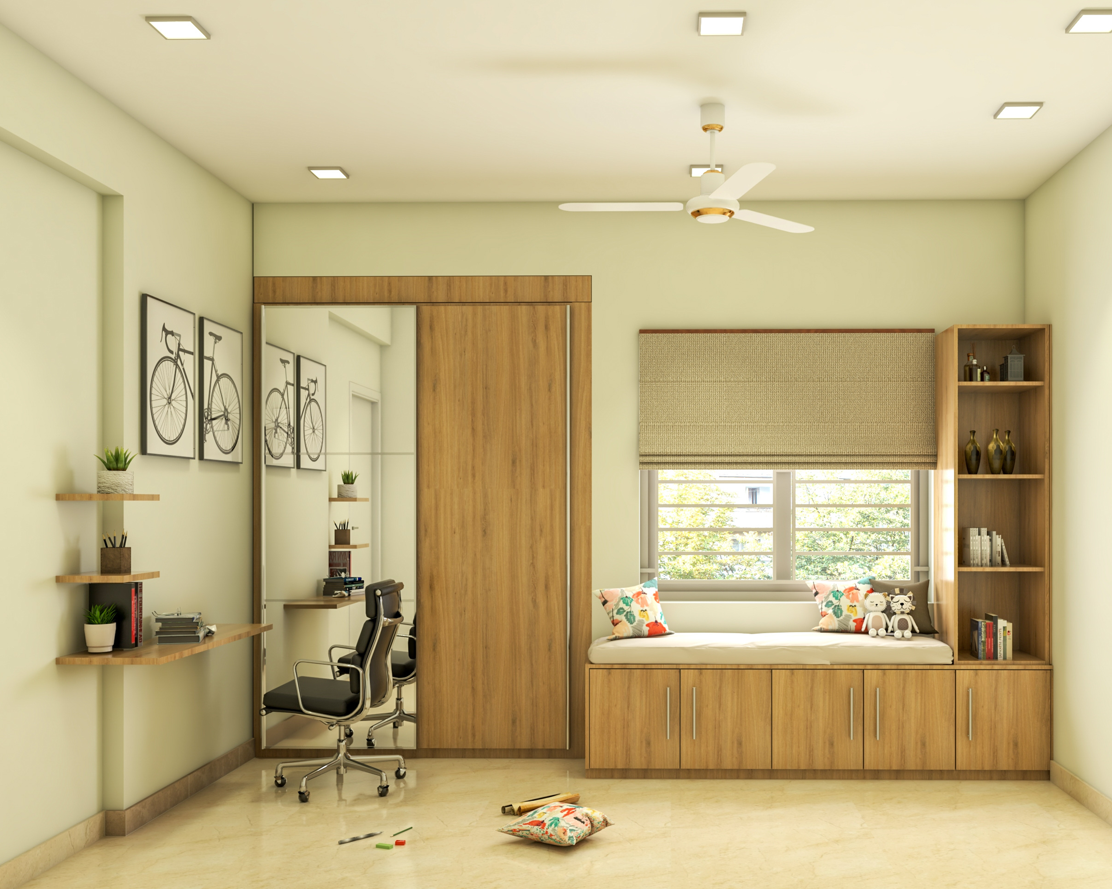 Modern Style Spacious Kid’s Bedroom