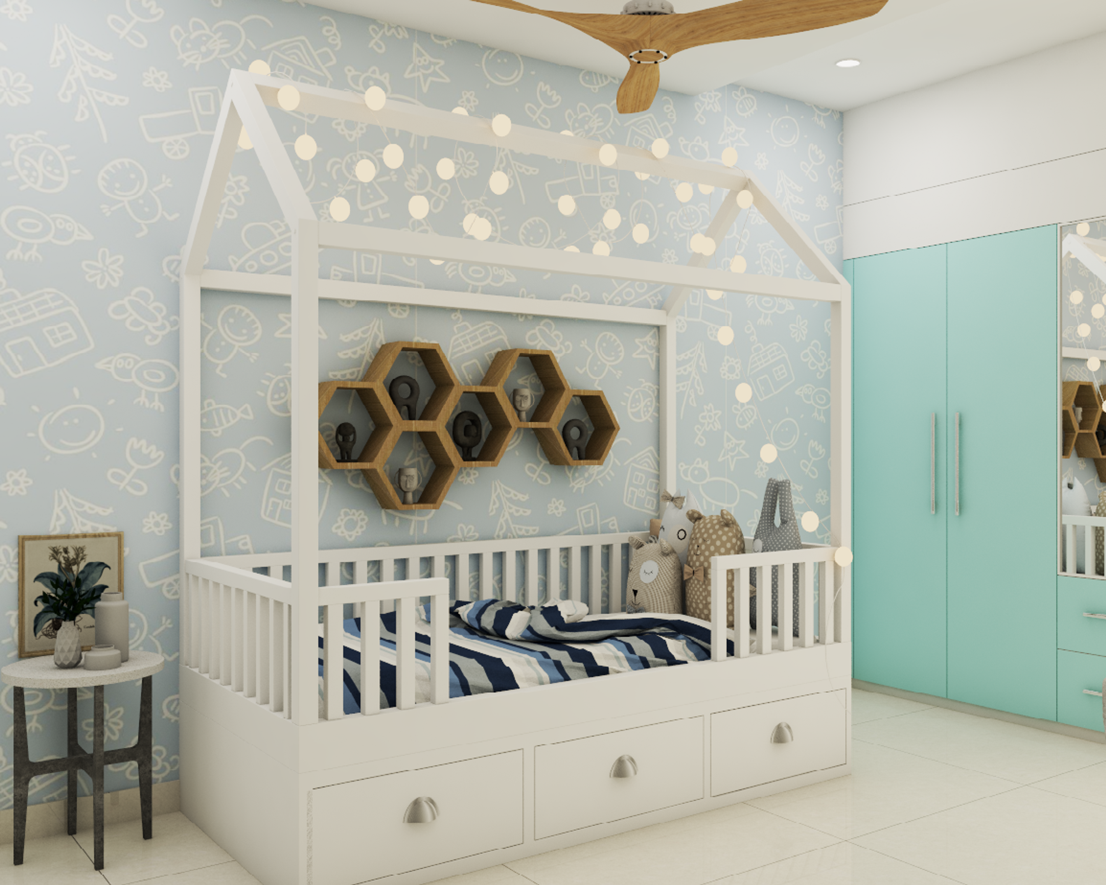 Modern Style Spacious Kids Bedroom