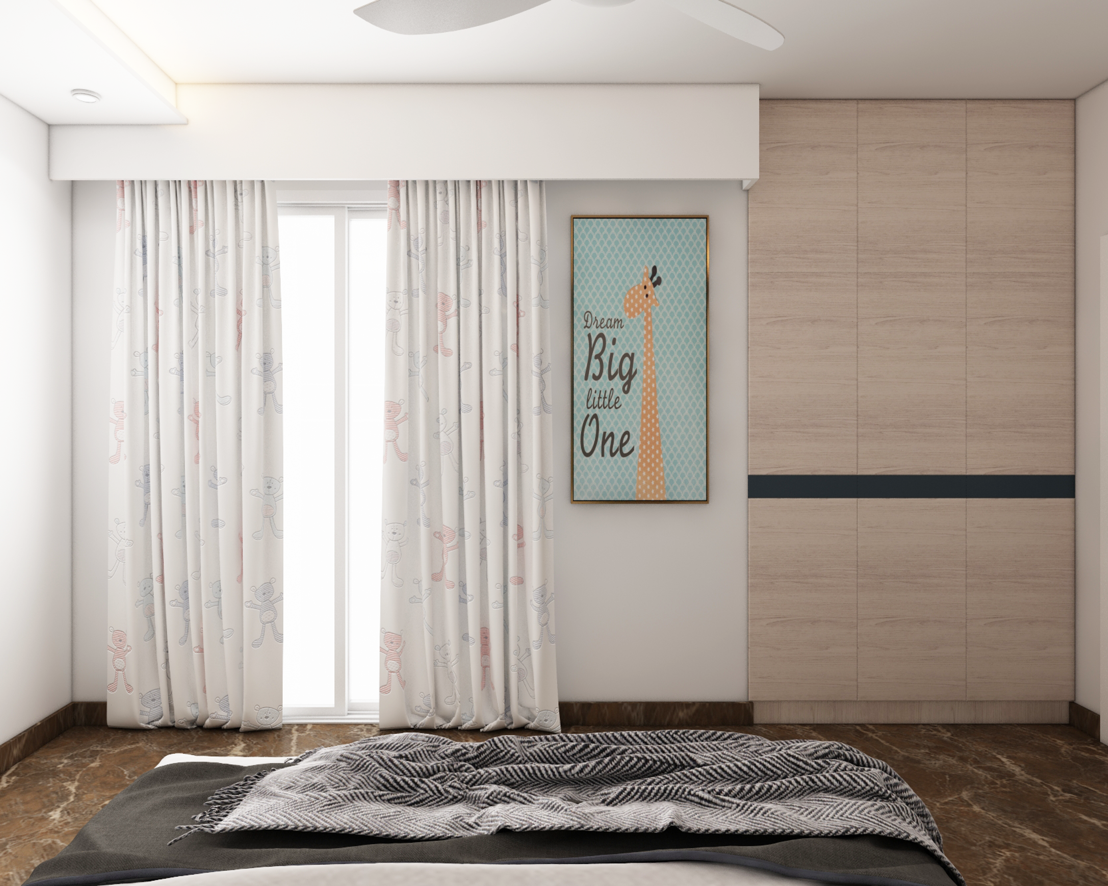 Modern Style Spacious Kid’s Bedroom