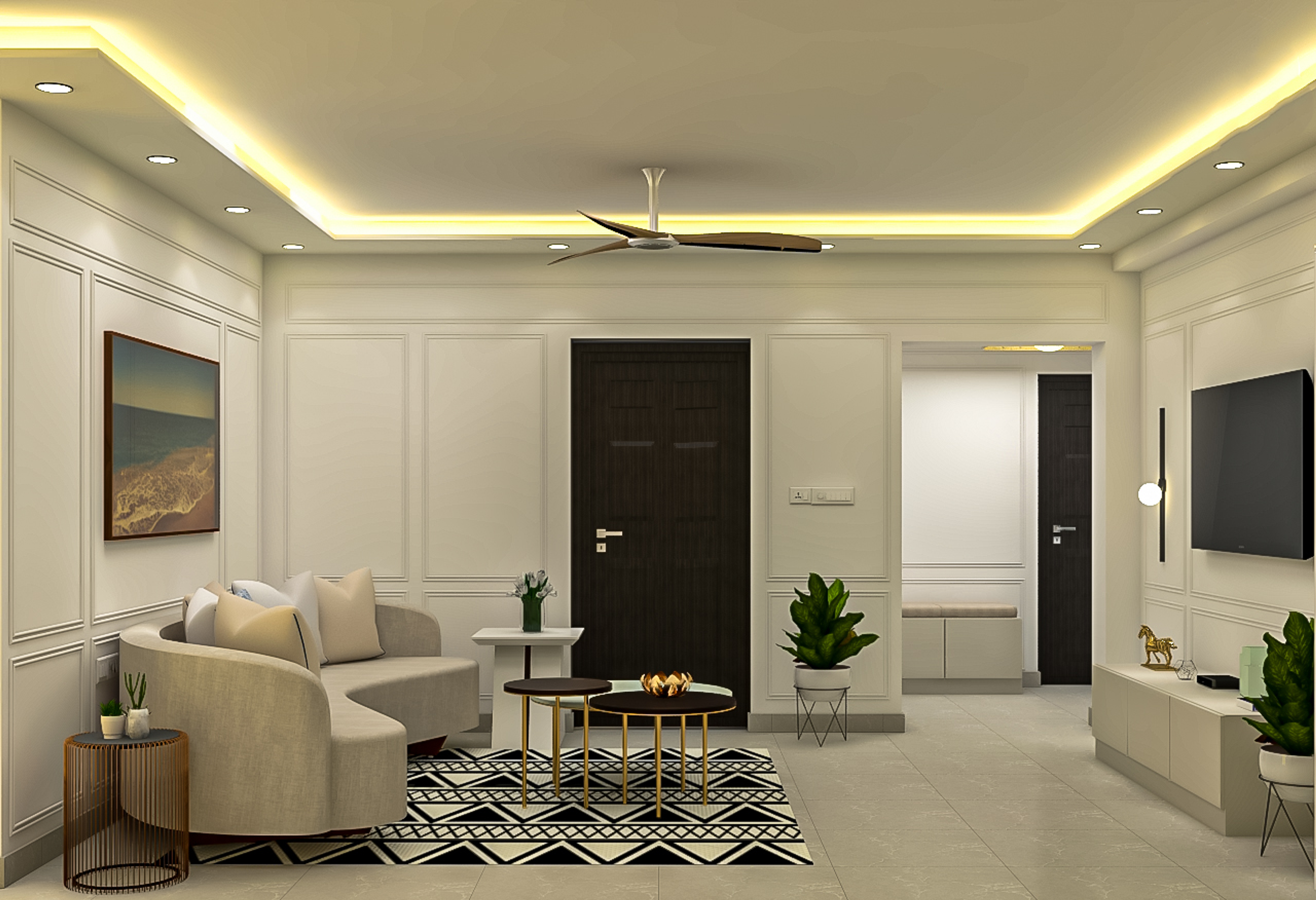 Modern Spacious Living Room